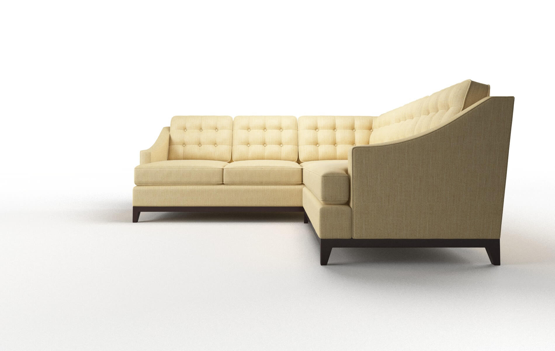 Geneva Malibu Maize Sectional espresso legs 5