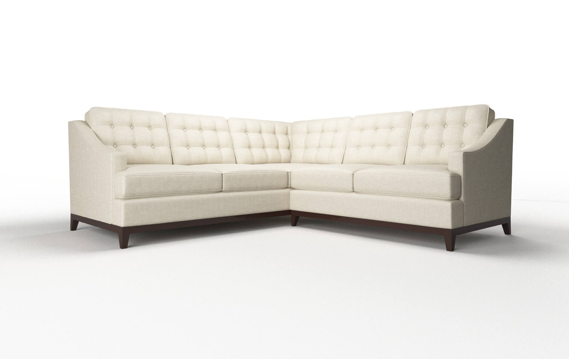 Geneva Malibu Sand Sectional espresso legs 1