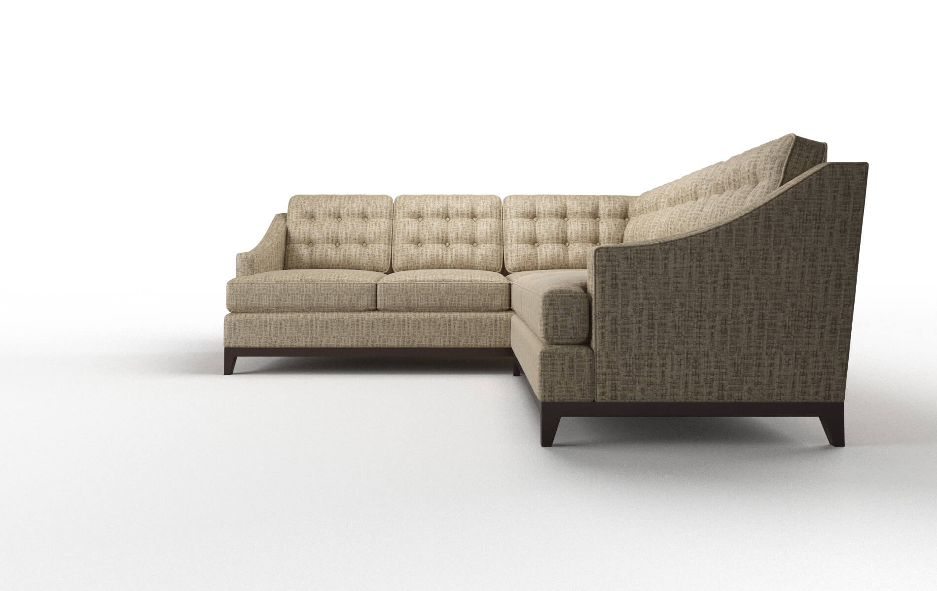 Geneva Marcy Camel Sectional espresso legs 5