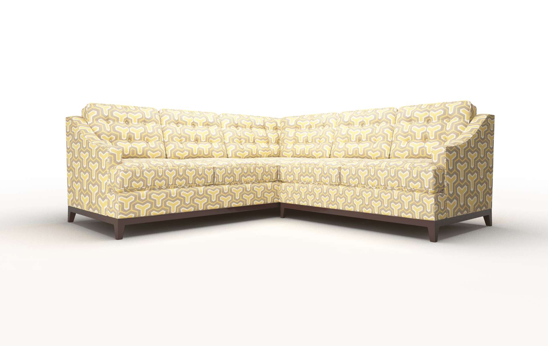 Geneva Merci Dijon Sectional espresso legs 1
