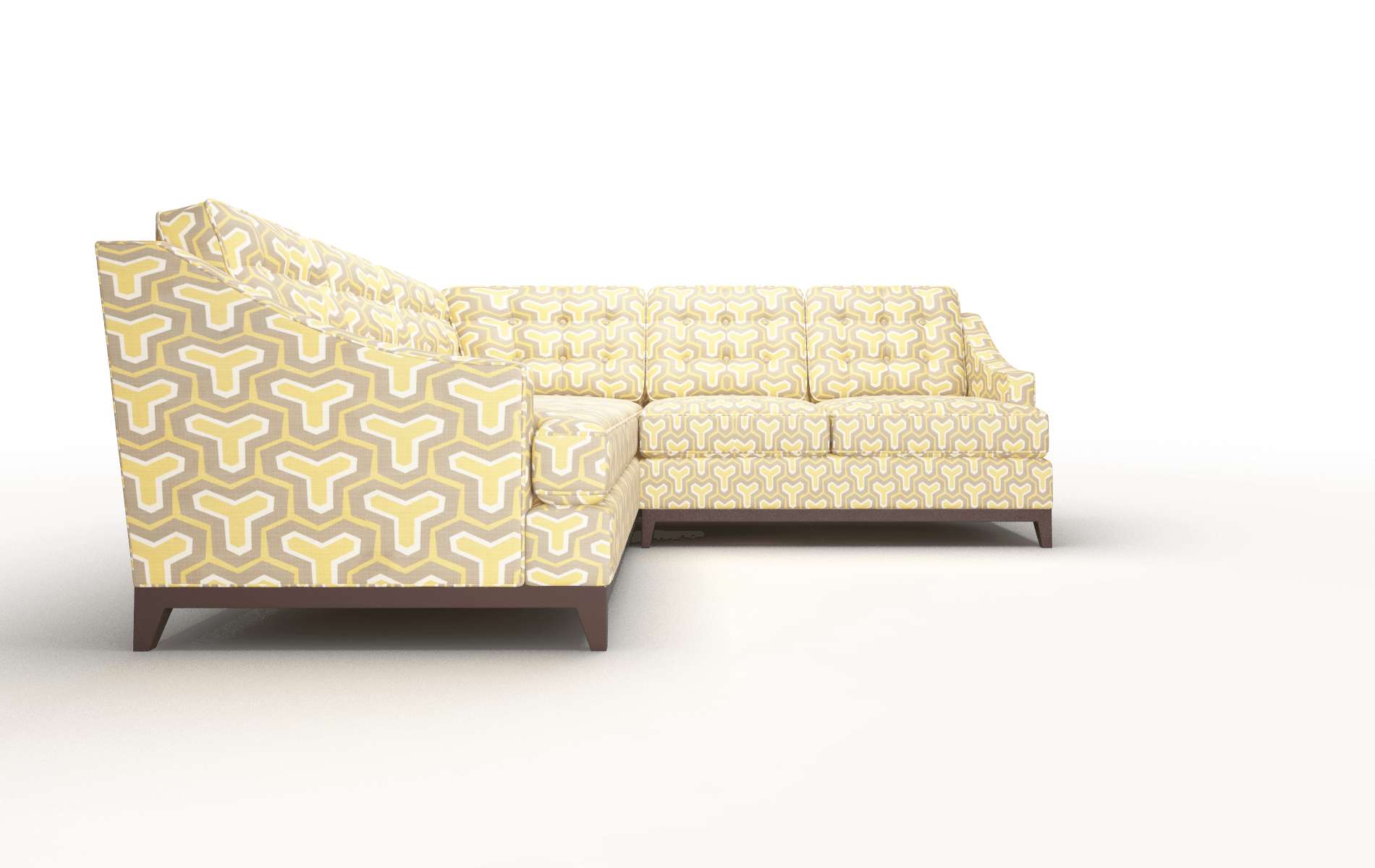 Geneva Merci Dijon Sectional espresso legs 2