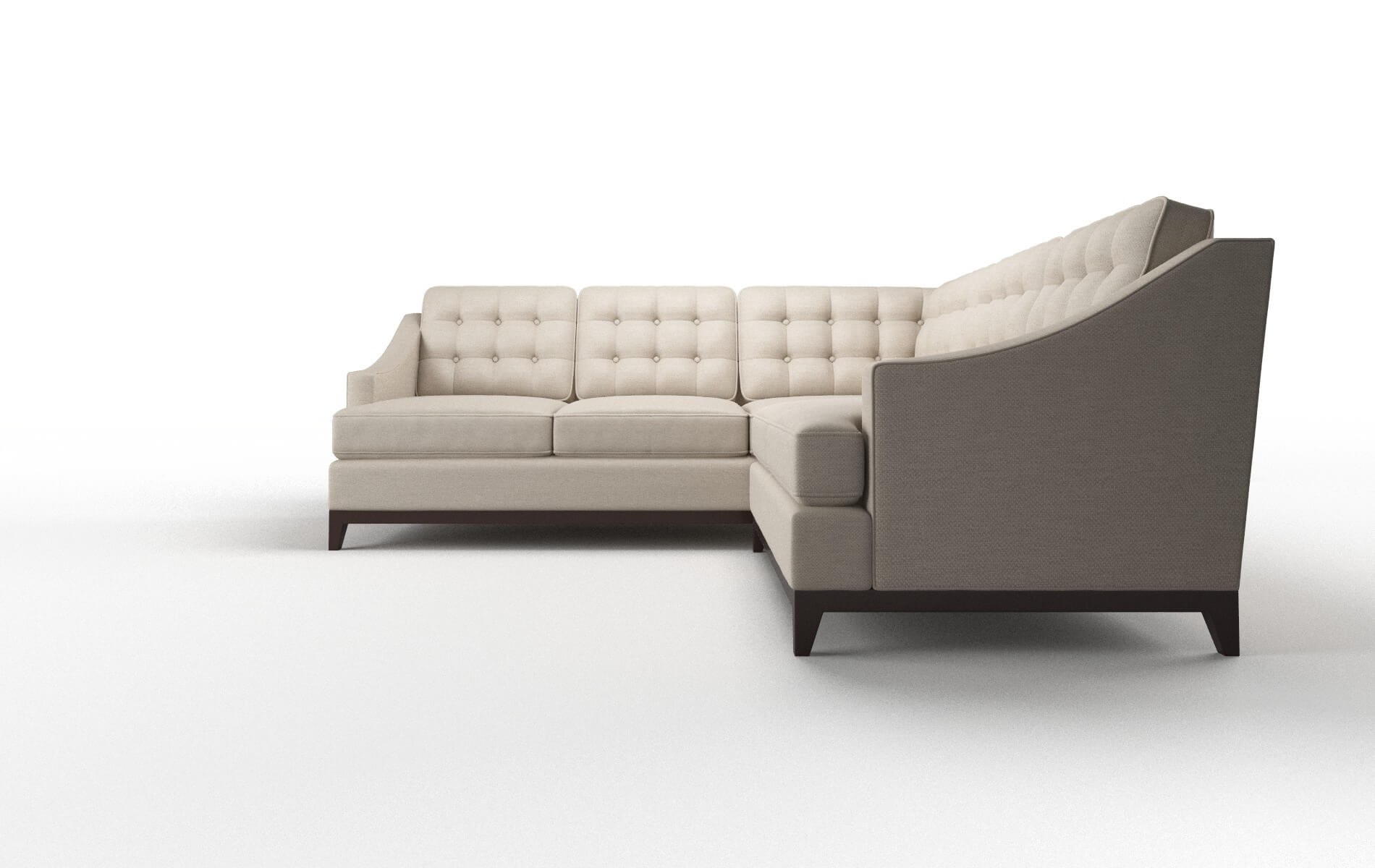 Geneva Naples Almond Sectional espresso legs 5