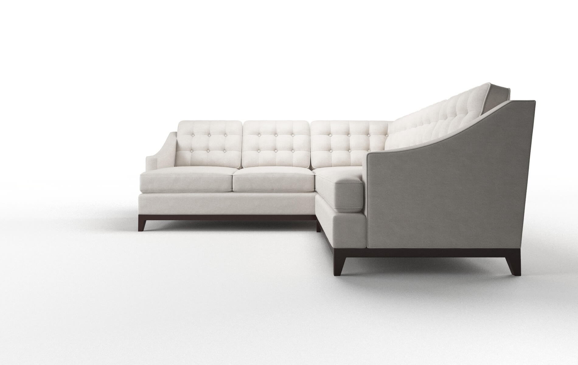 Geneva Noble Grey Sectional espresso legs 5