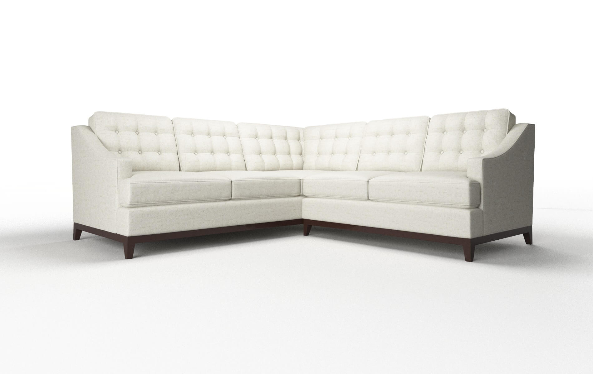 Geneva Oceanside Birch Sectional espresso legs 1