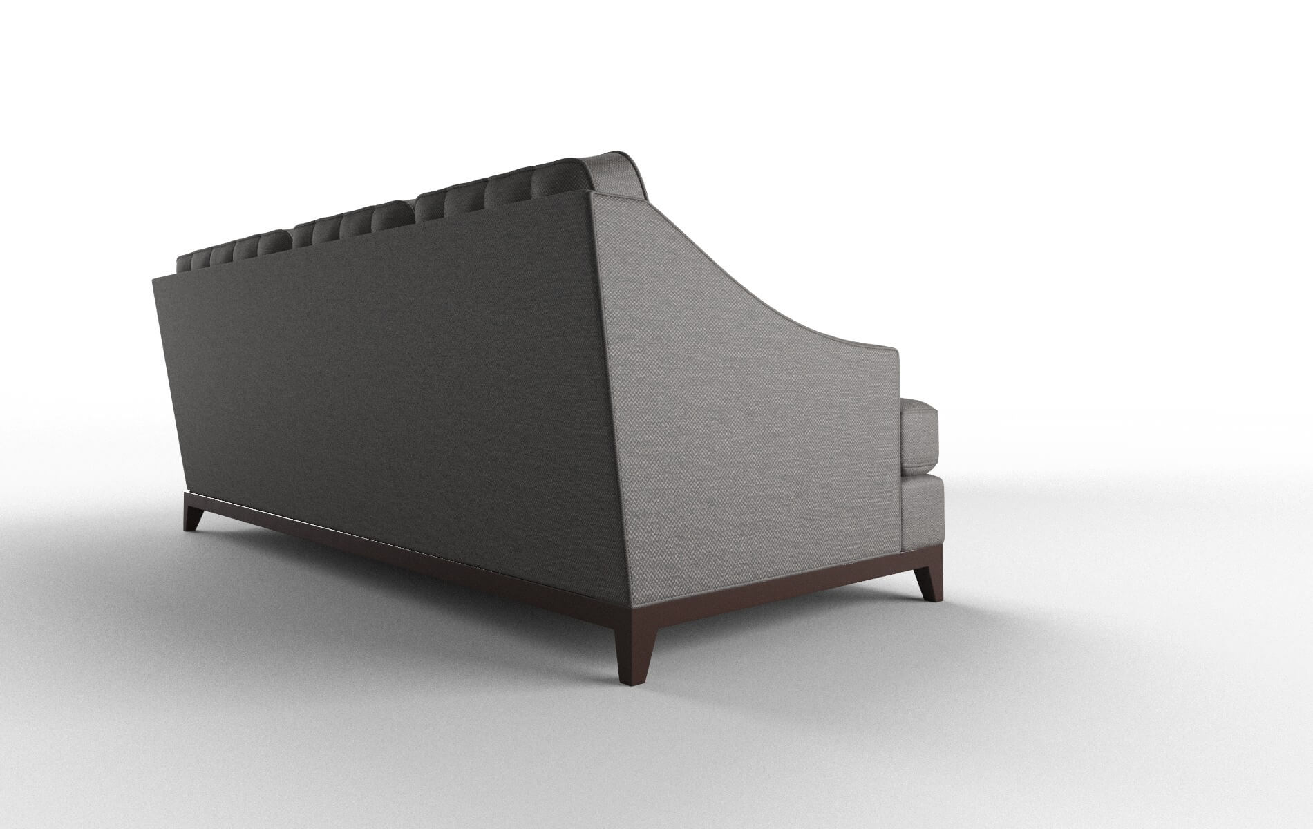 Geneva Oscar Charcoal Sectional espresso legs 3