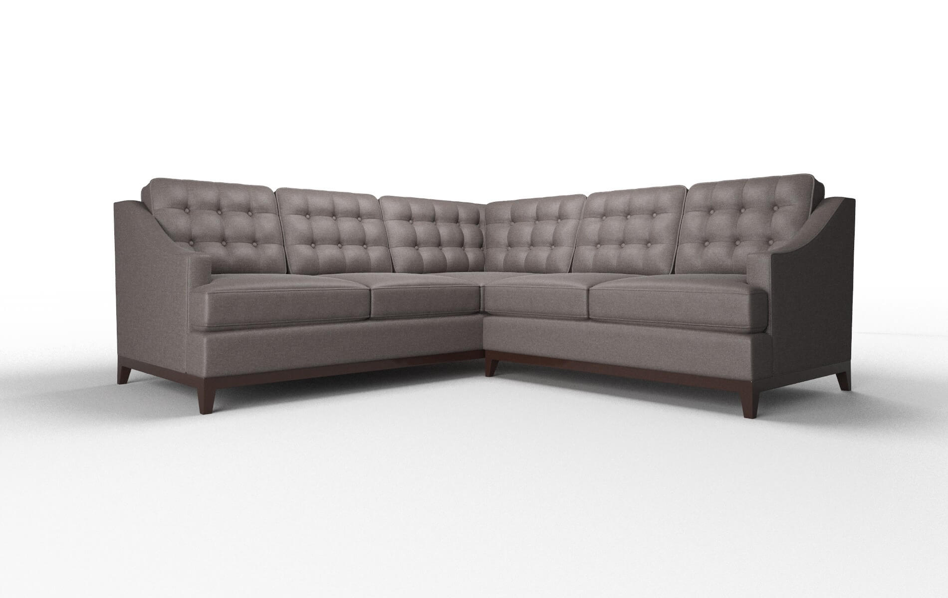 Geneva Oscar Chocolate Sectional espresso legs 1