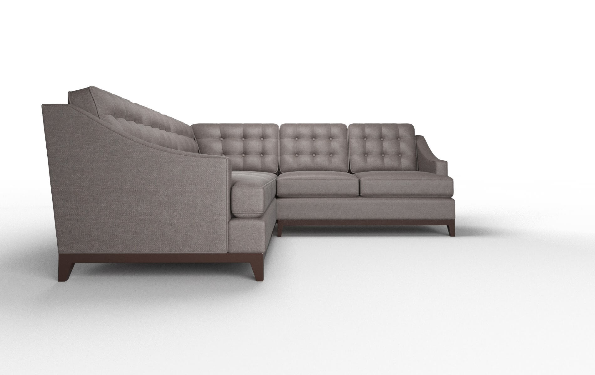 Geneva Oscar Chocolate Sectional espresso legs 2