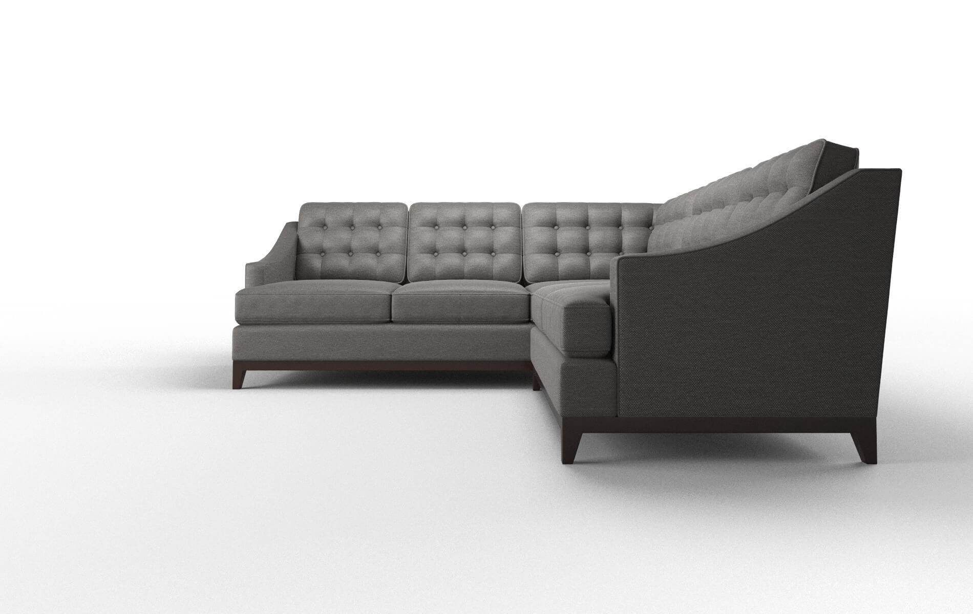 Geneva Oscar Grey Sectional espresso legs 5
