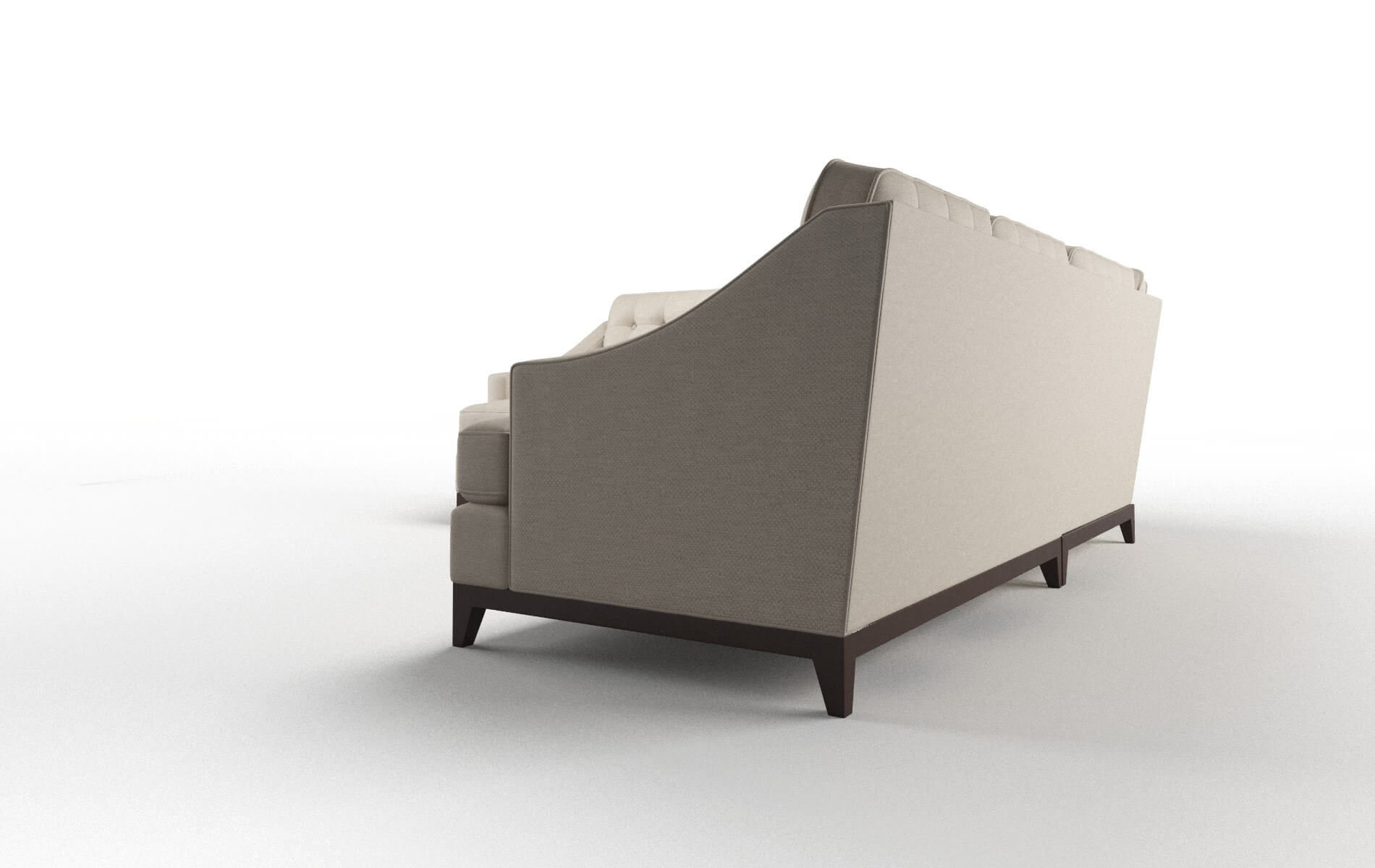 Geneva Oscar Linen Sectional espresso legs 4