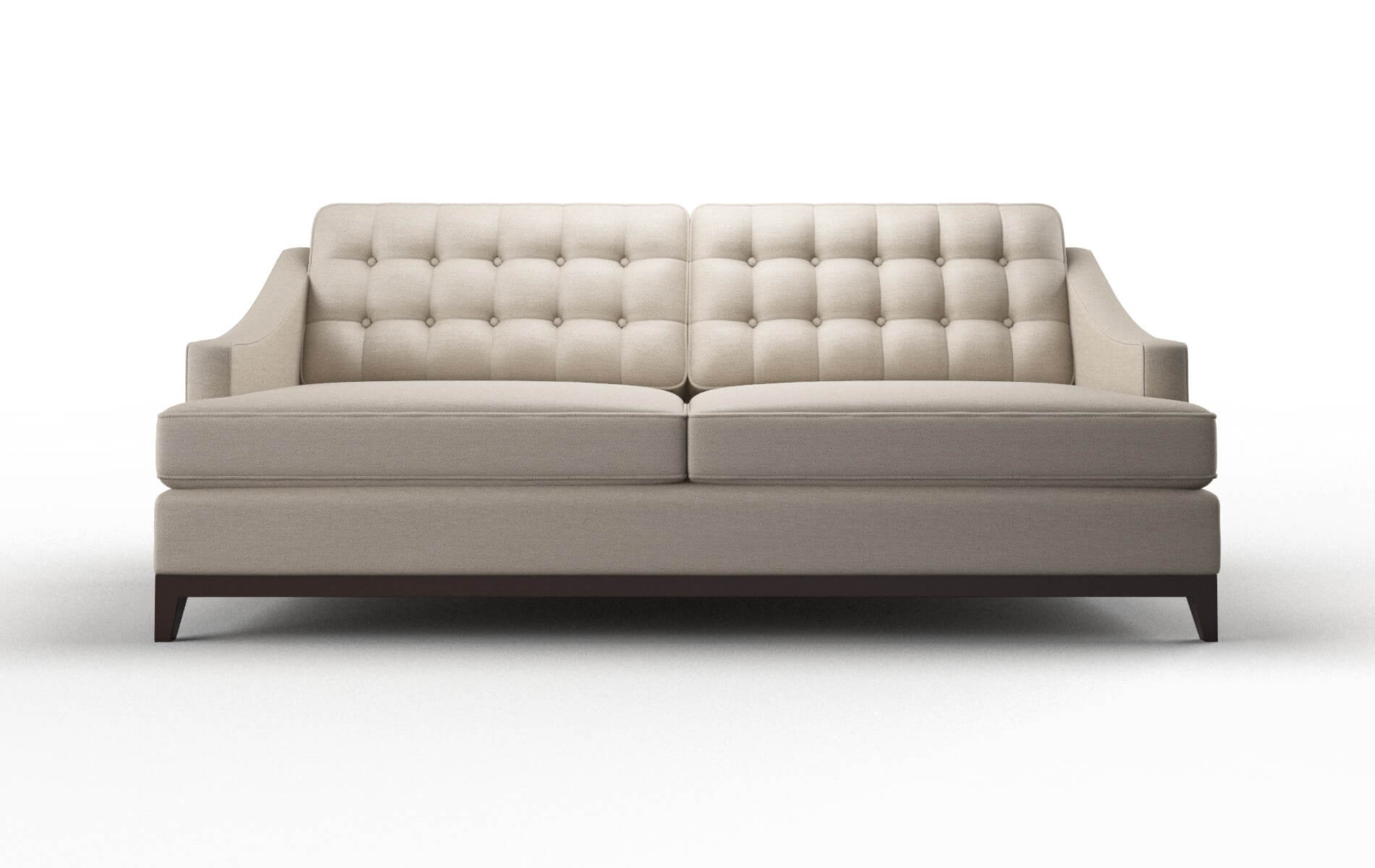 Geneva Oscar Linen Sofa espresso legs 1