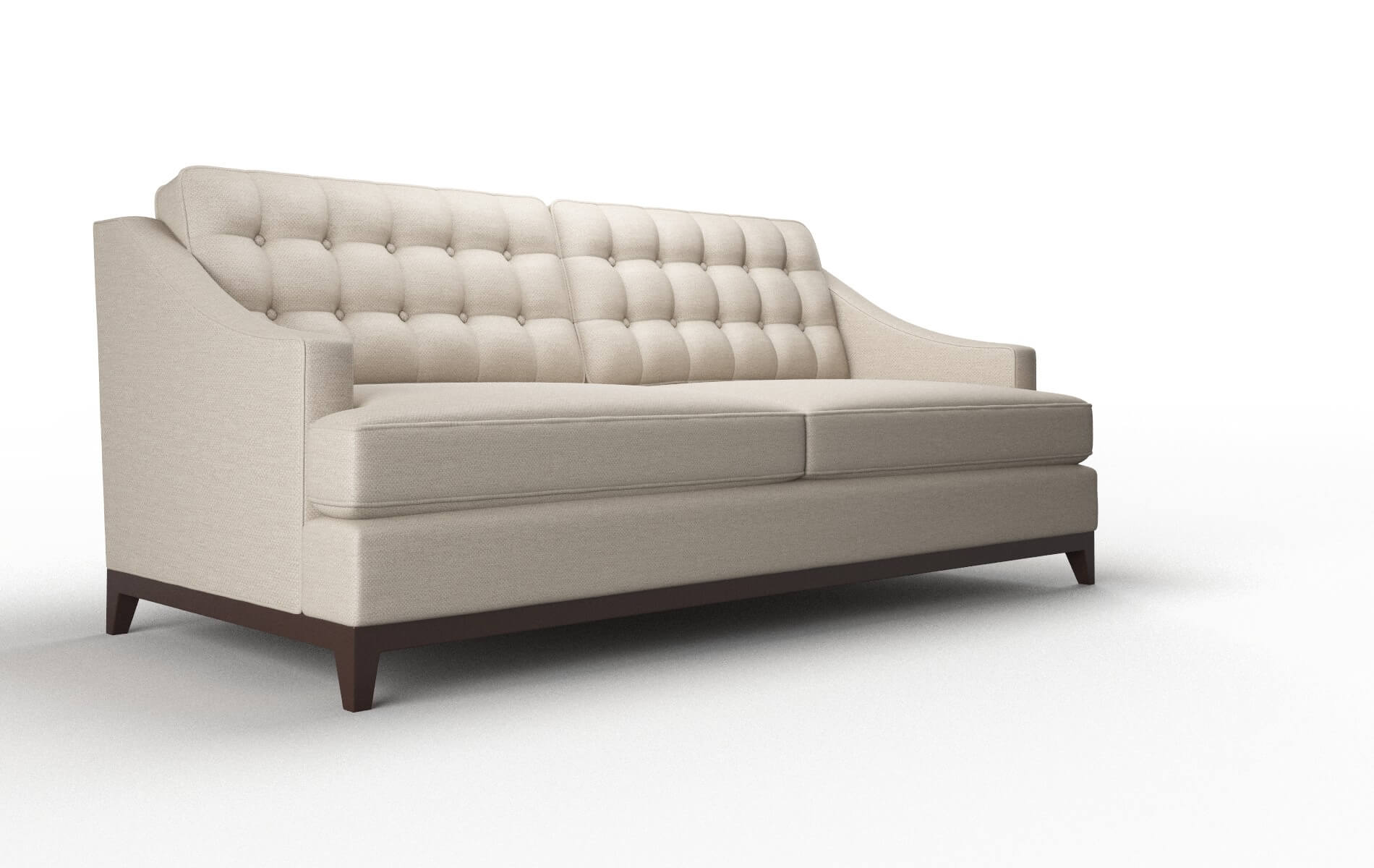 Geneva Oscar Linen Sofa espresso legs 2