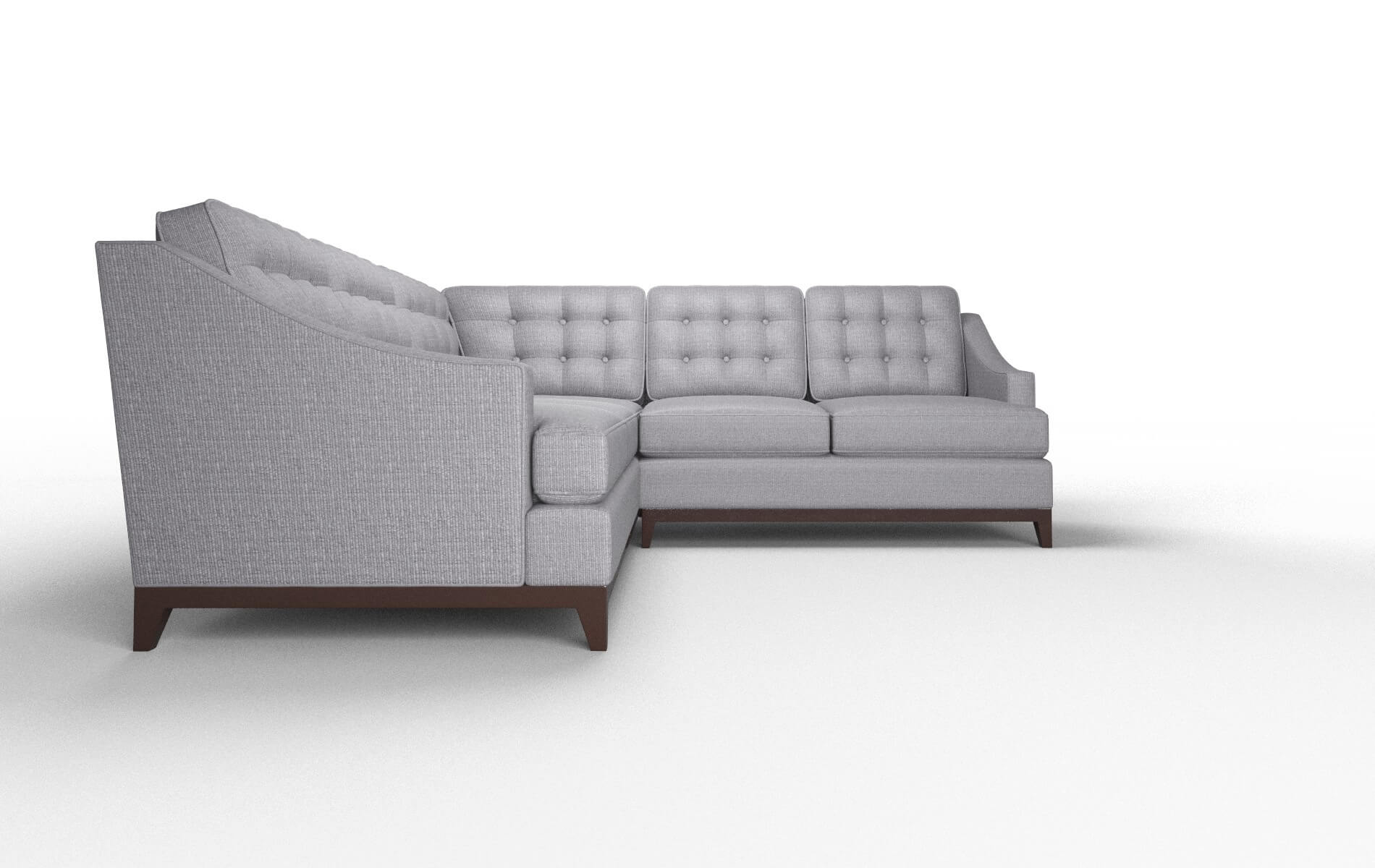 Geneva Parker Ash Sectional espresso legs 2