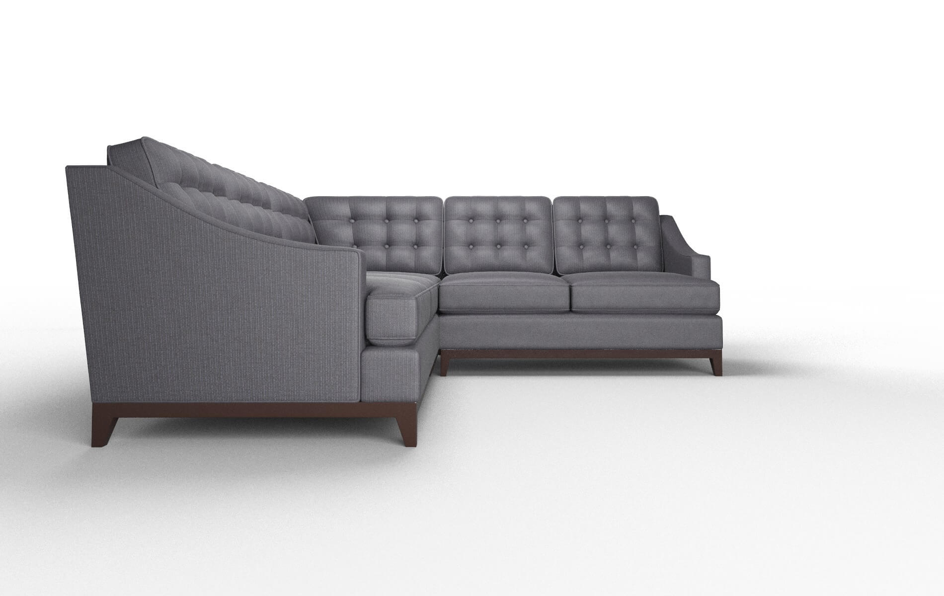 Geneva Parker Charcoal Sectional espresso legs 2