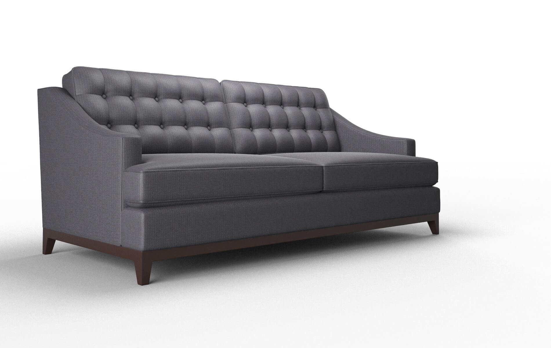 Geneva Parker Charcoal Sofa espresso legs 2