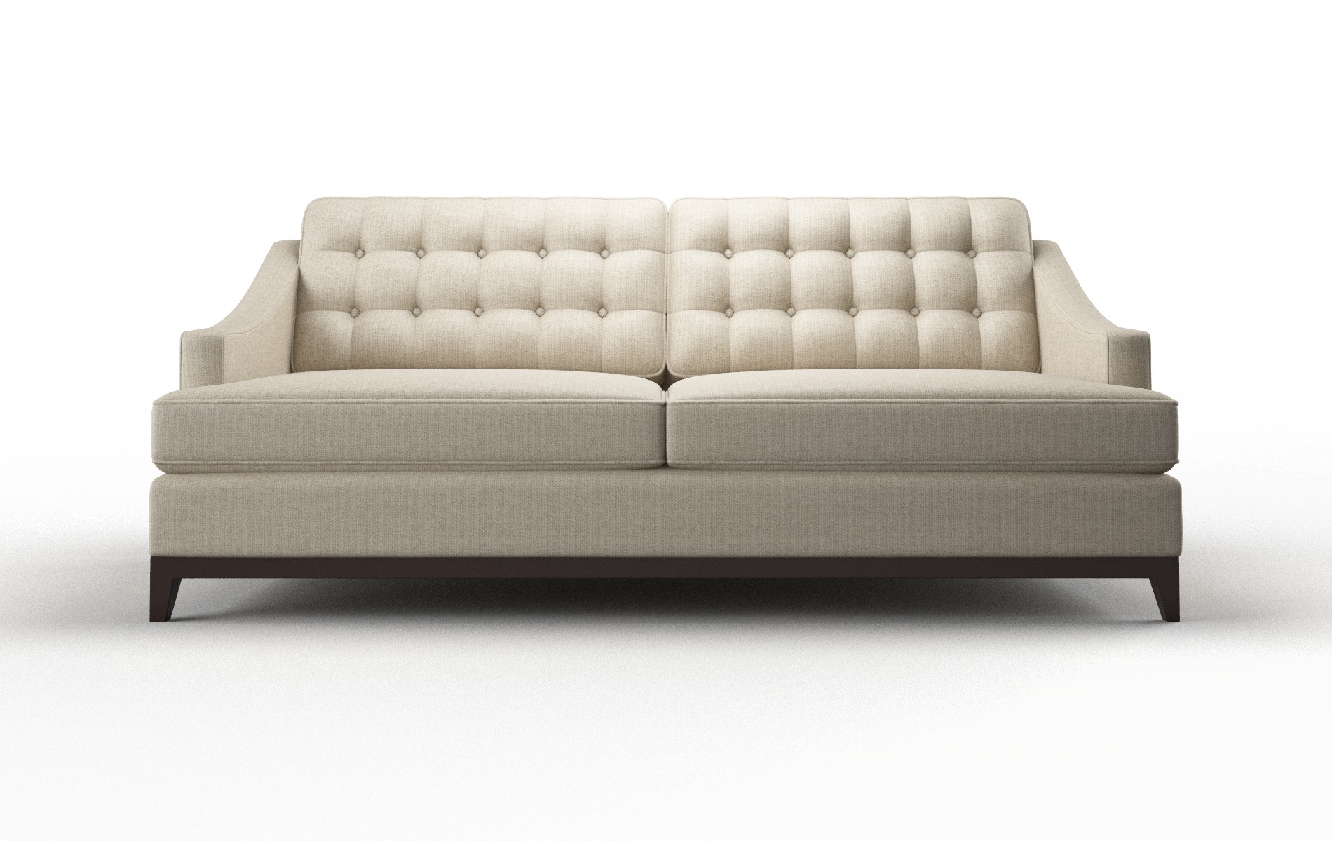 Geneva Parker Linen Sofa espresso legs 1