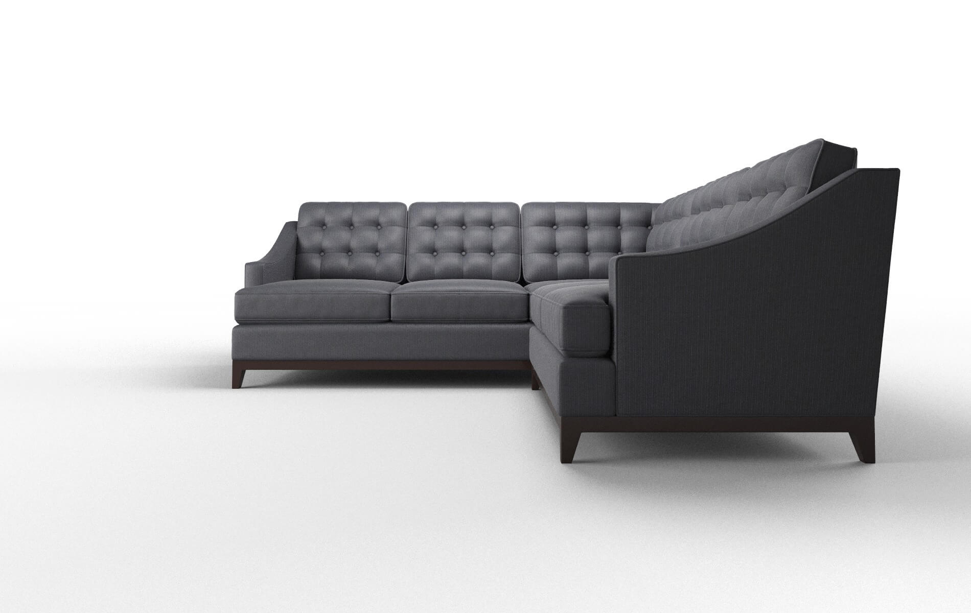 Geneva Parker Midnight Sectional espresso legs 5