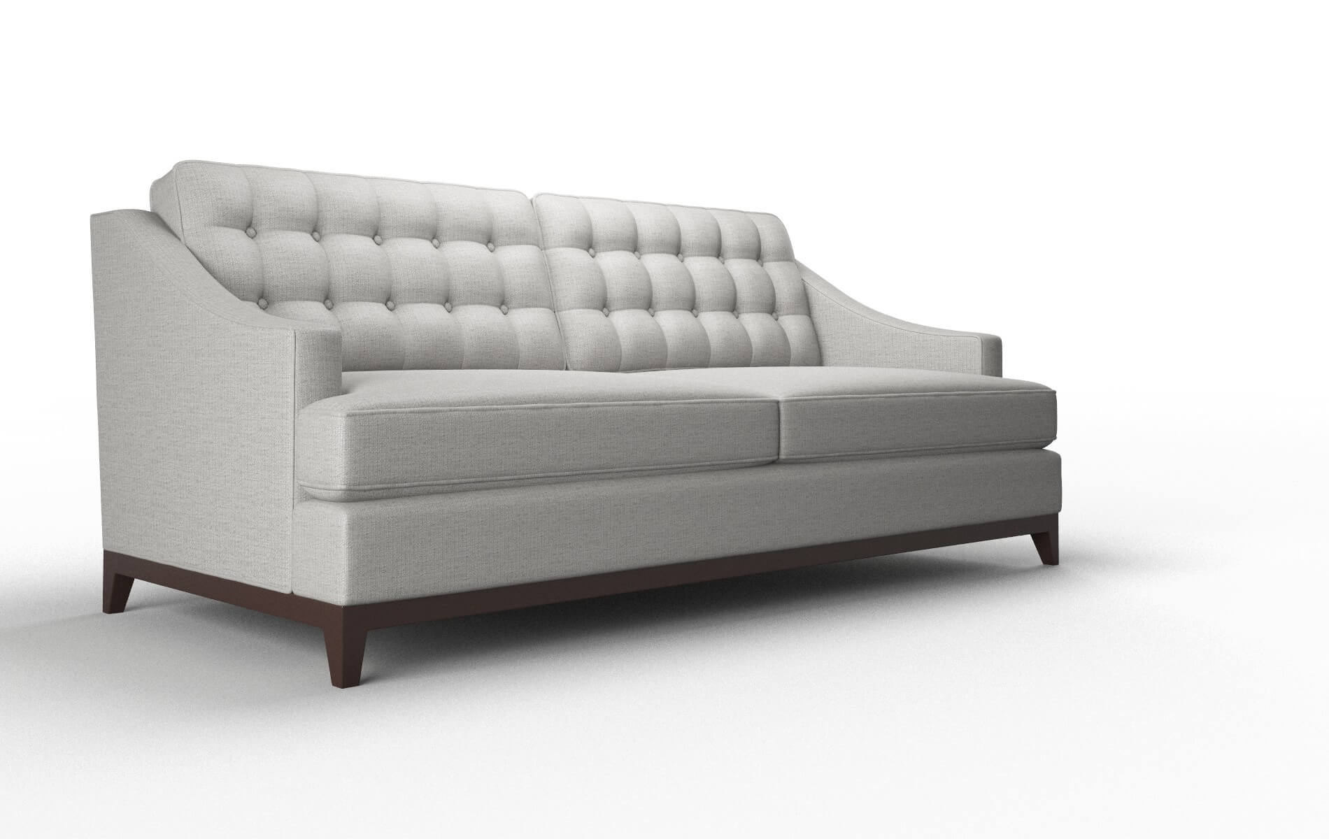 Geneva Parker Silver Sofa espresso legs 2