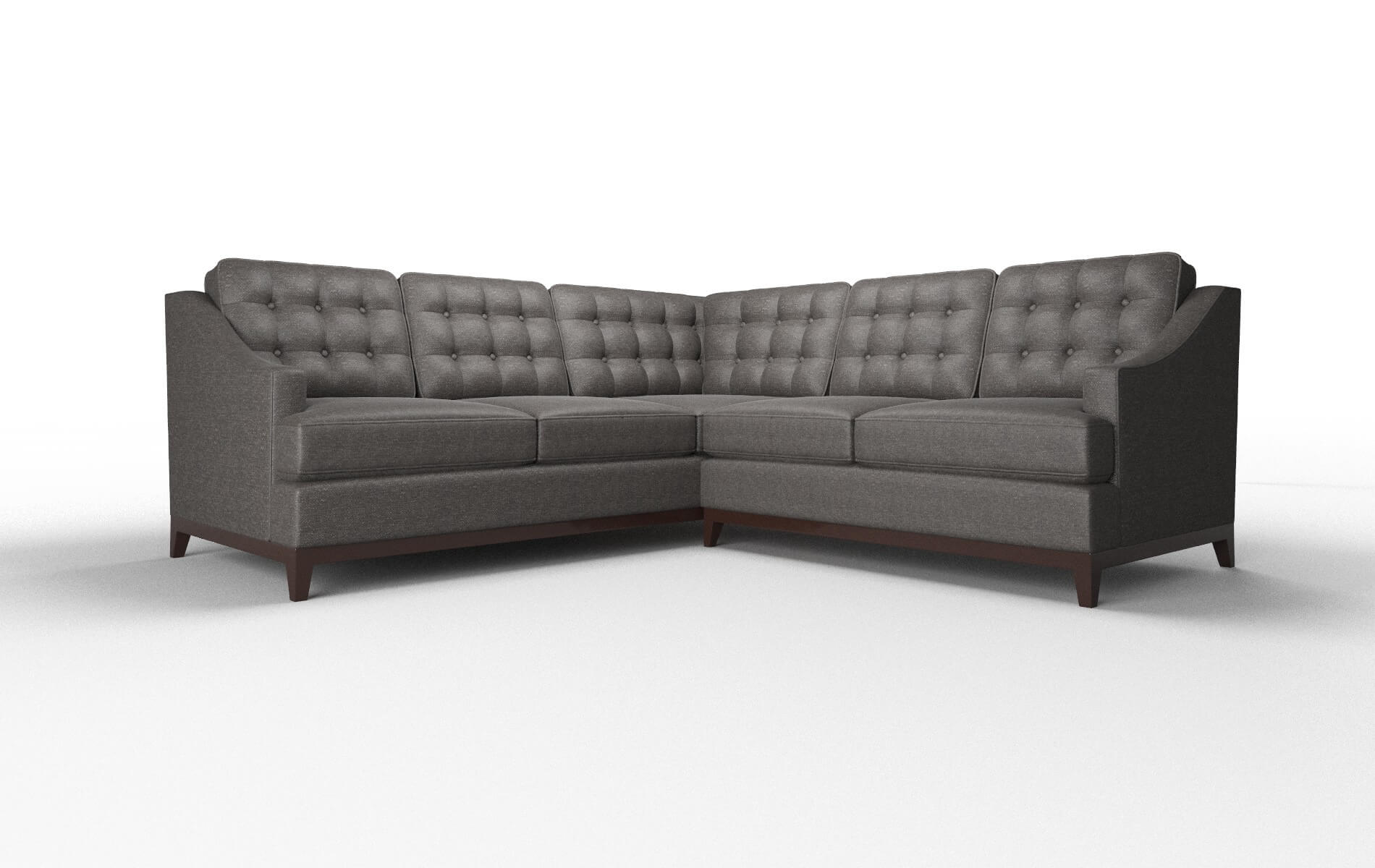 Geneva Phoenix Chocolate Sectional espresso legs 1
