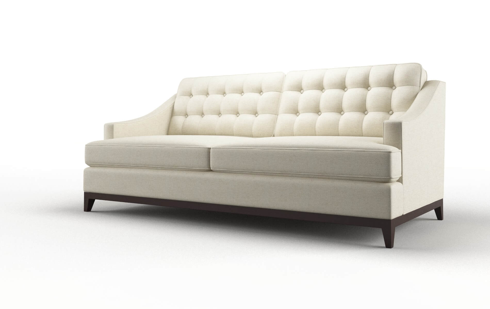 Geneva Phoenix Ivory Sofa espresso legs 5