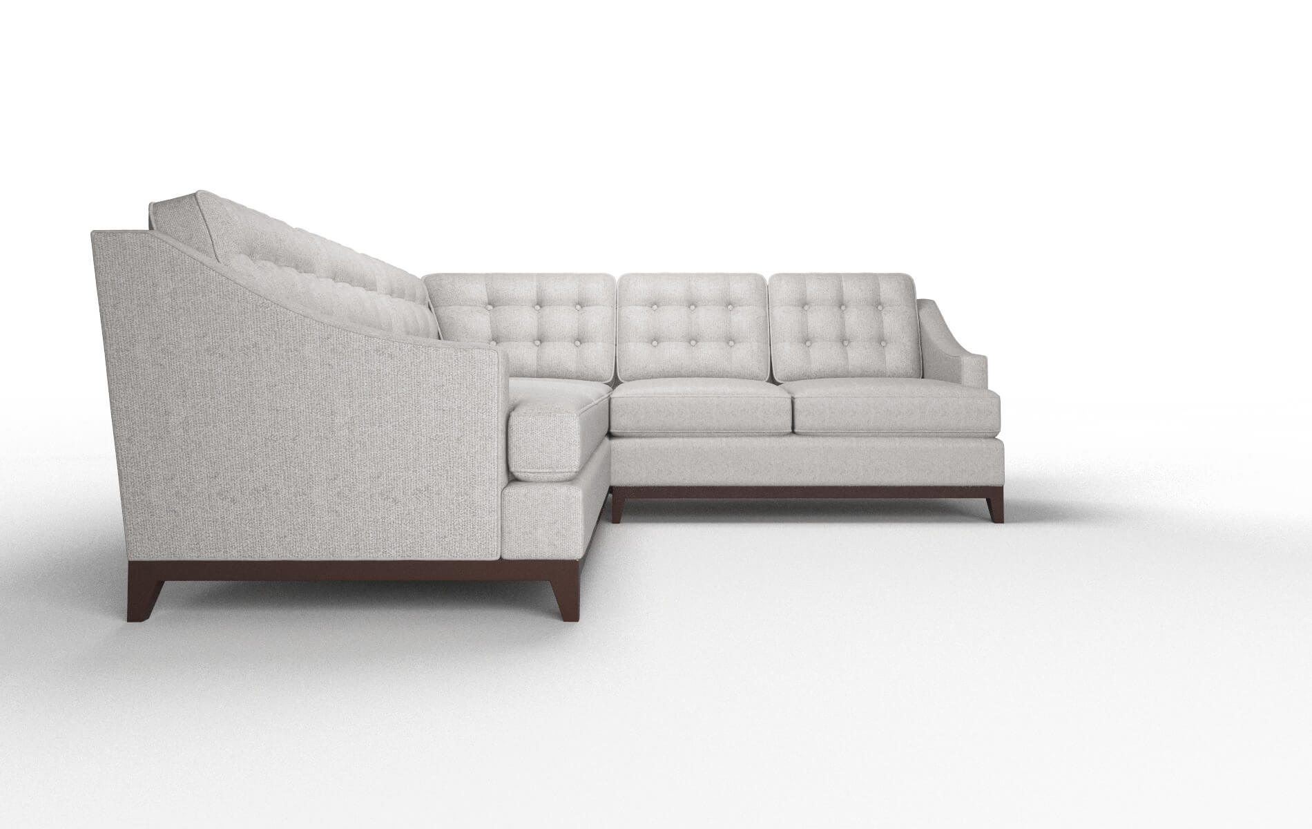 Geneva Prime Ash Sectional espresso legs 2