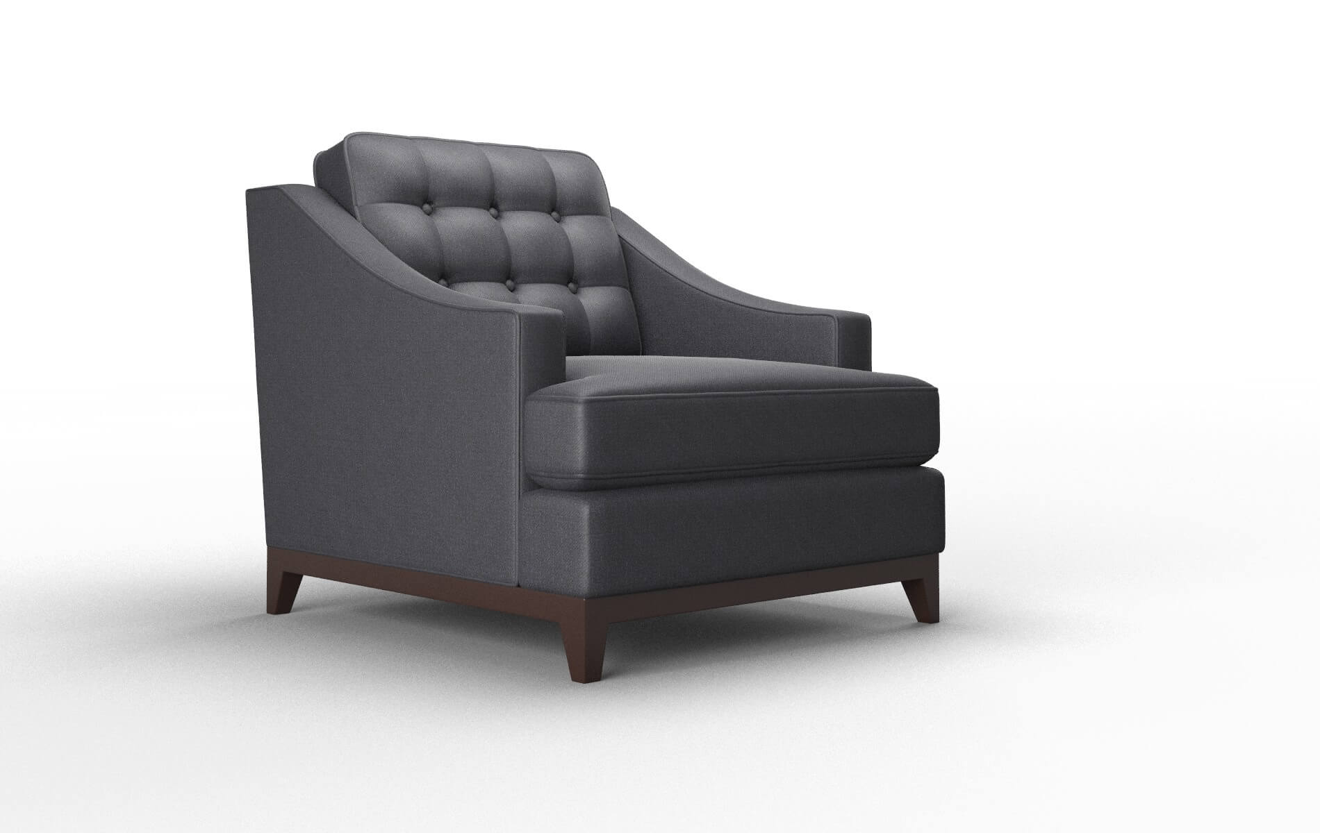 Geneva Redondo Navy Chair espresso legs 2