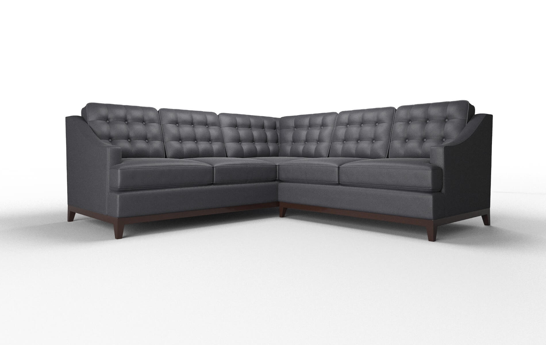 Geneva Redondo navy Sectional Espresso Legs  1