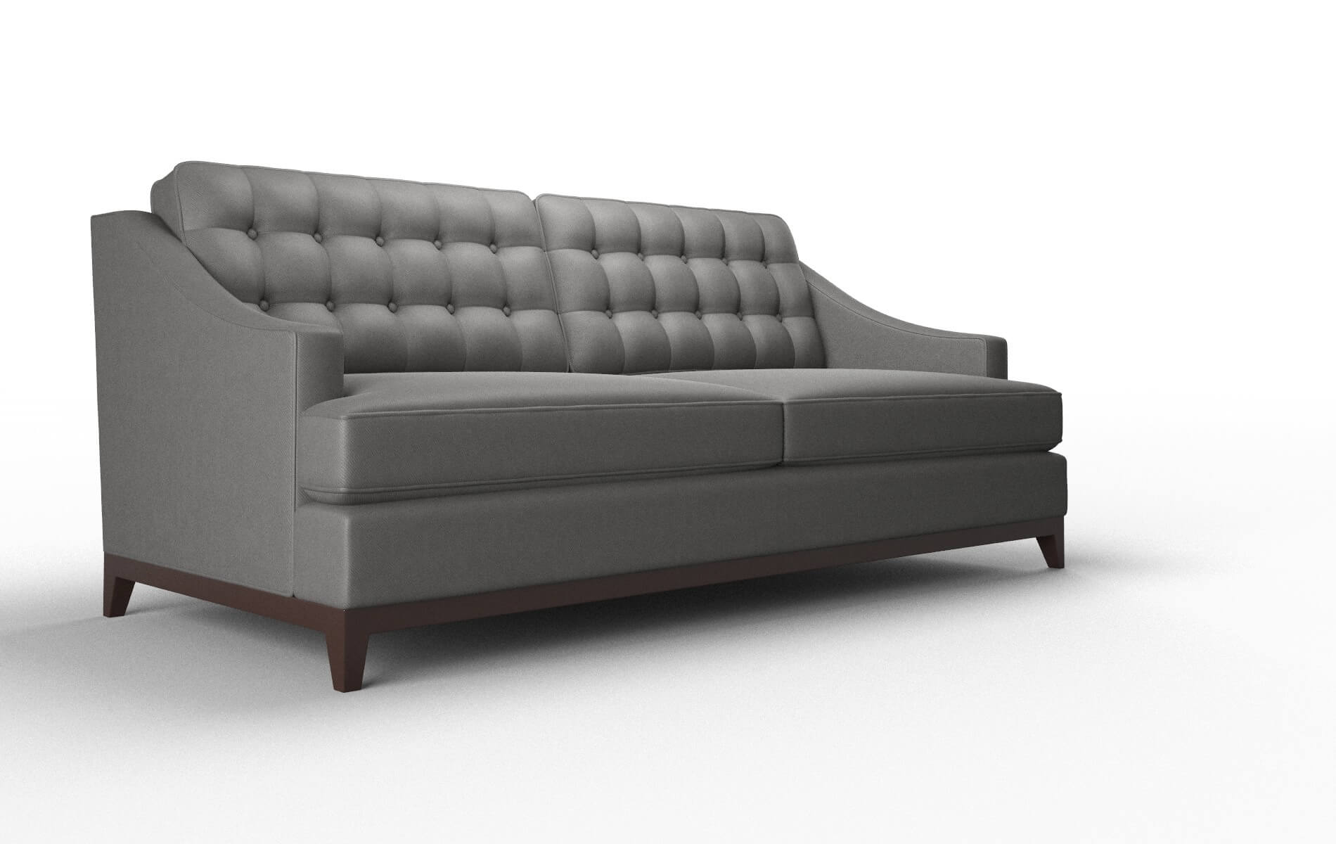 Geneva Rocket Charcoal Sofa espresso legs 2