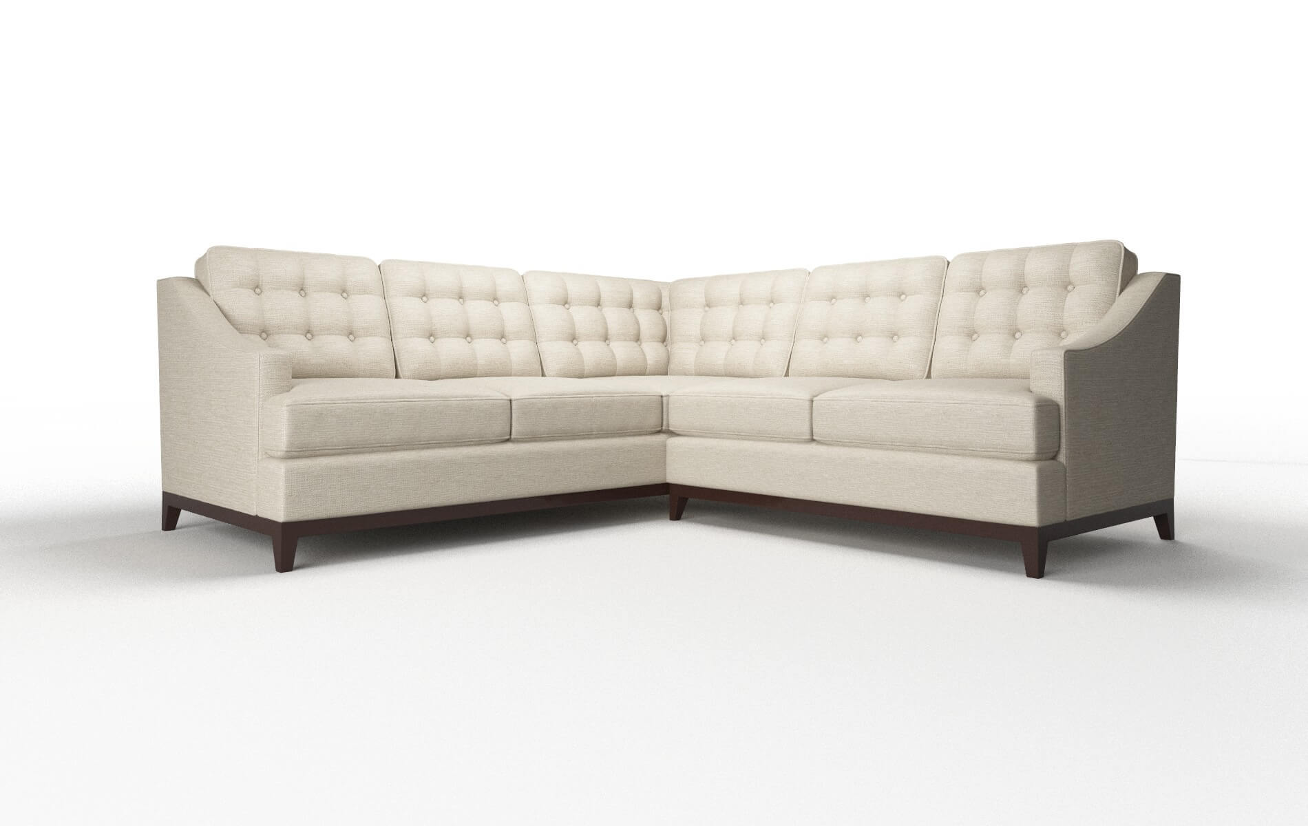 Geneva Rocket Dove Sectional espresso legs 1