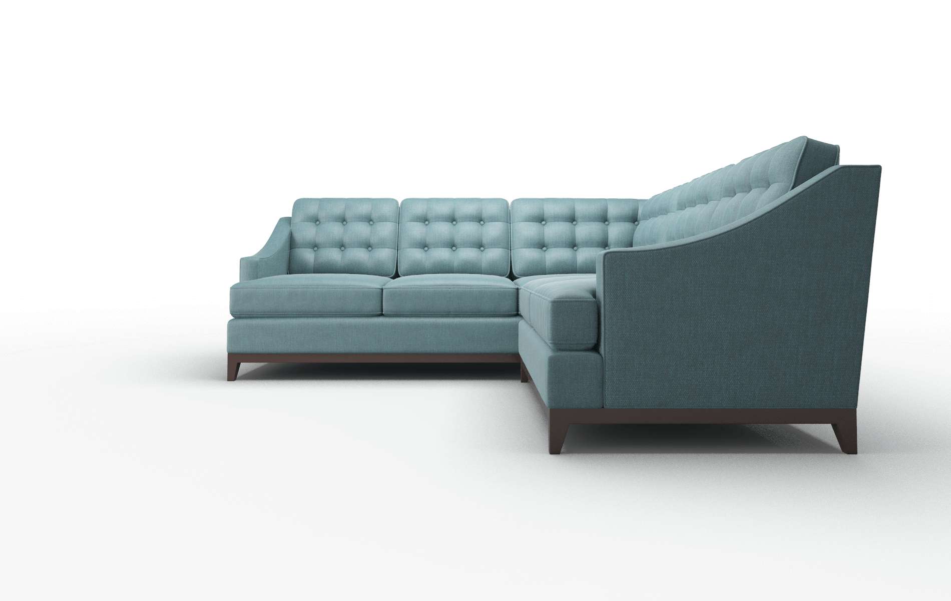 Geneva Rocket Peacock Sectional espresso legs 5