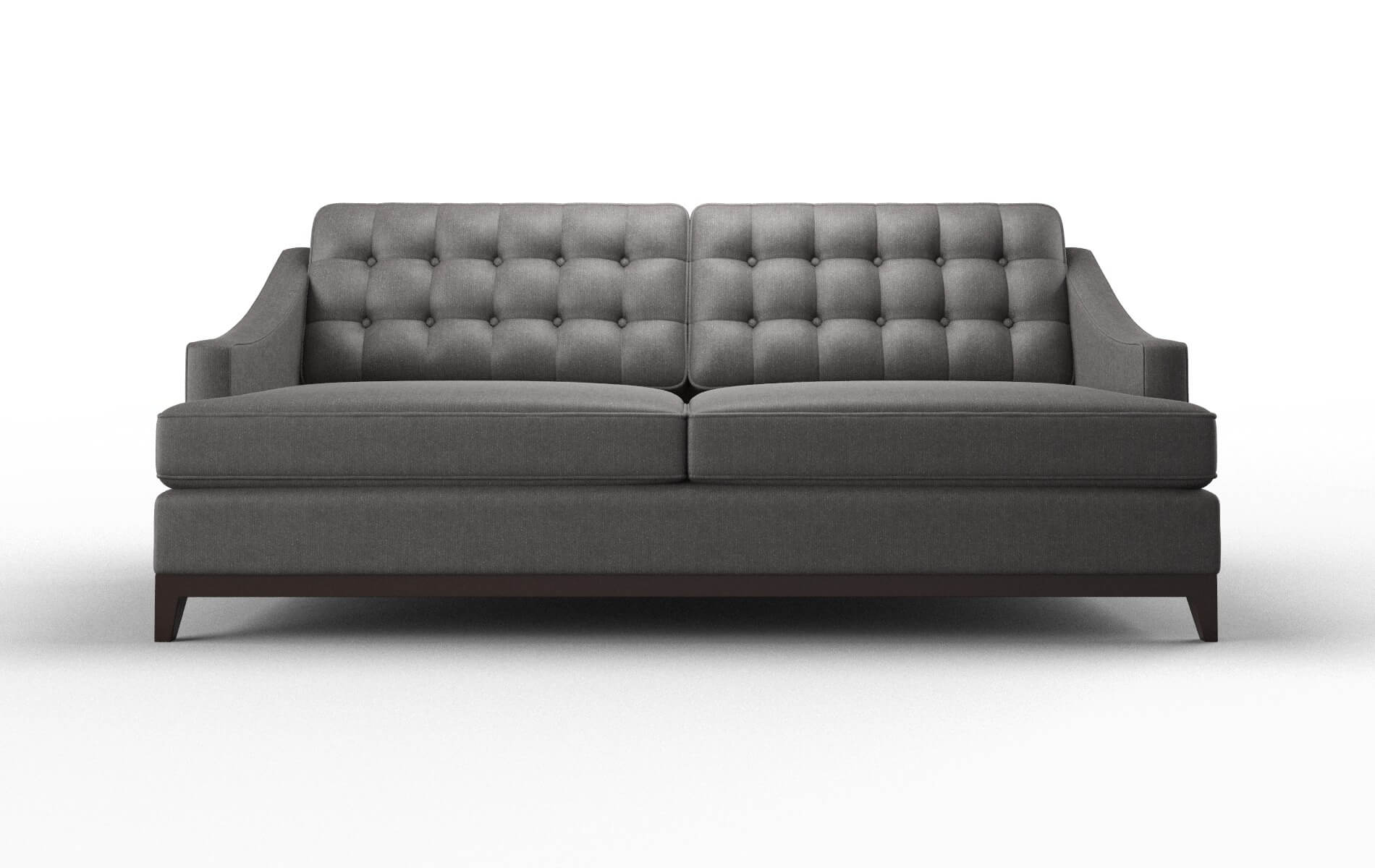 Geneva Sasha Grey Sofa espresso legs