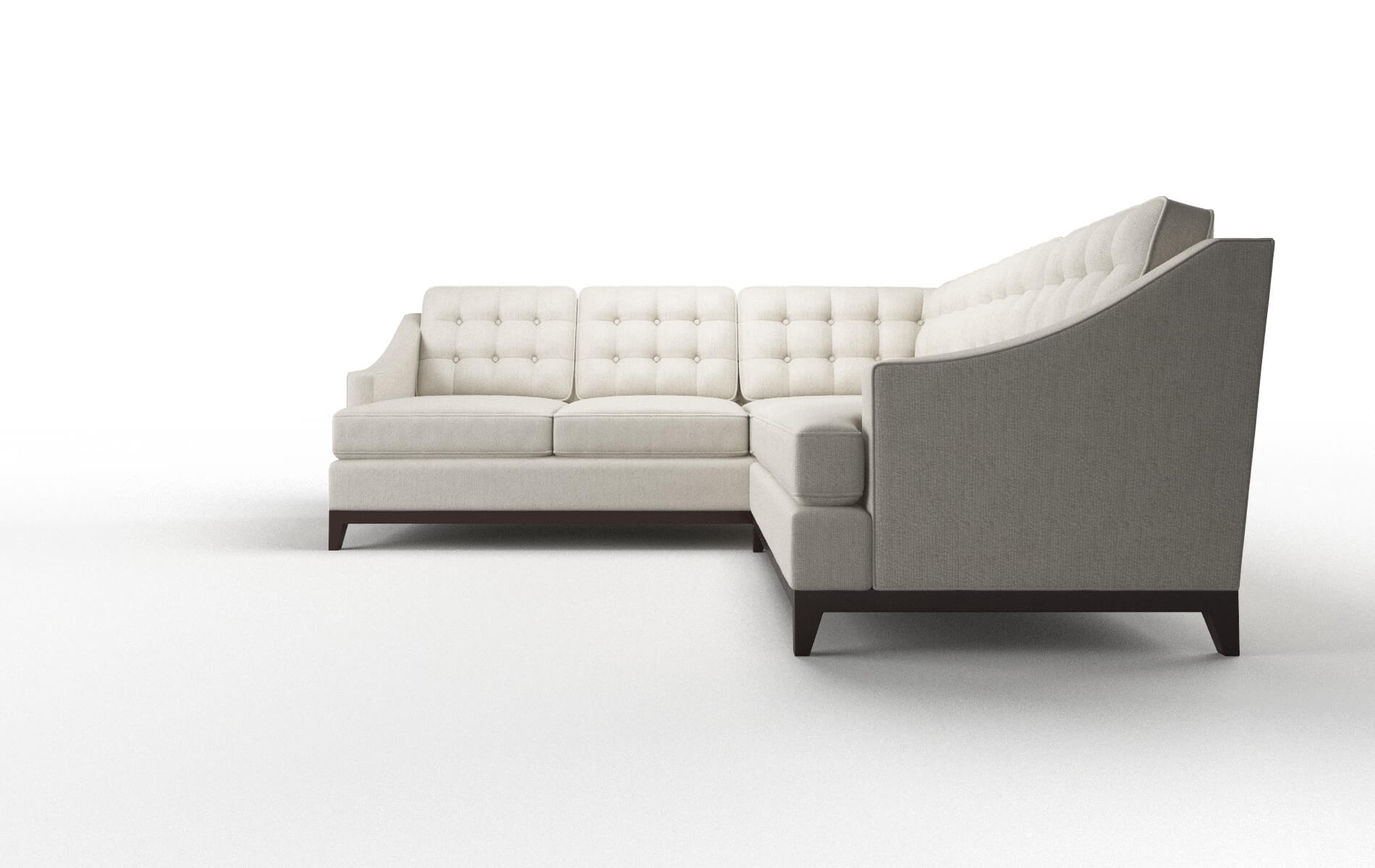 Geneva Sasha Linen Sectional espresso legs 5