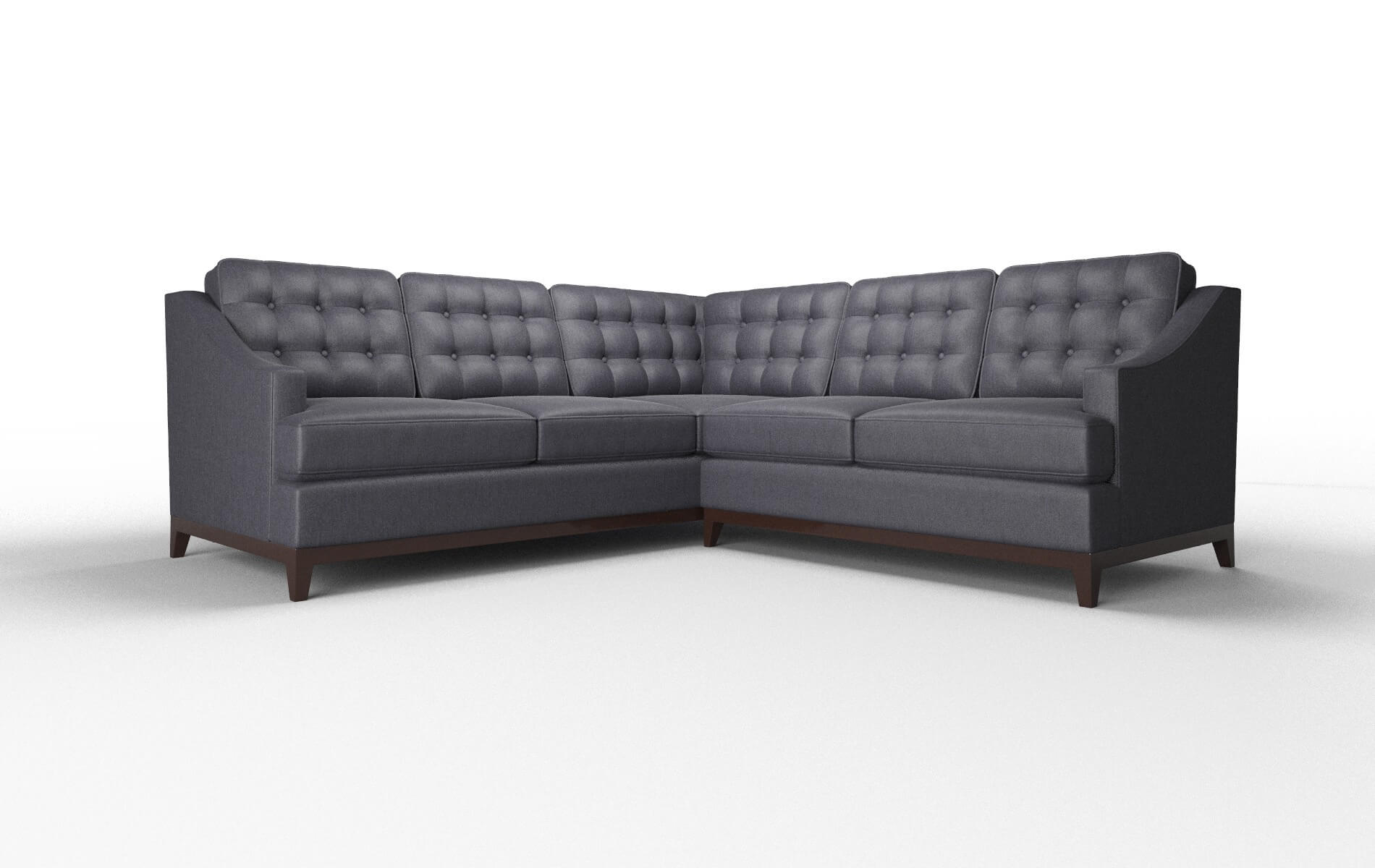Geneva Sasha navy Sectional Espresso Legs  1