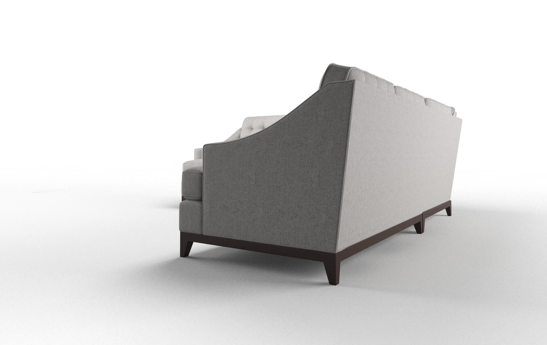 Geneva Sasha Silver Sectional espresso legs 4