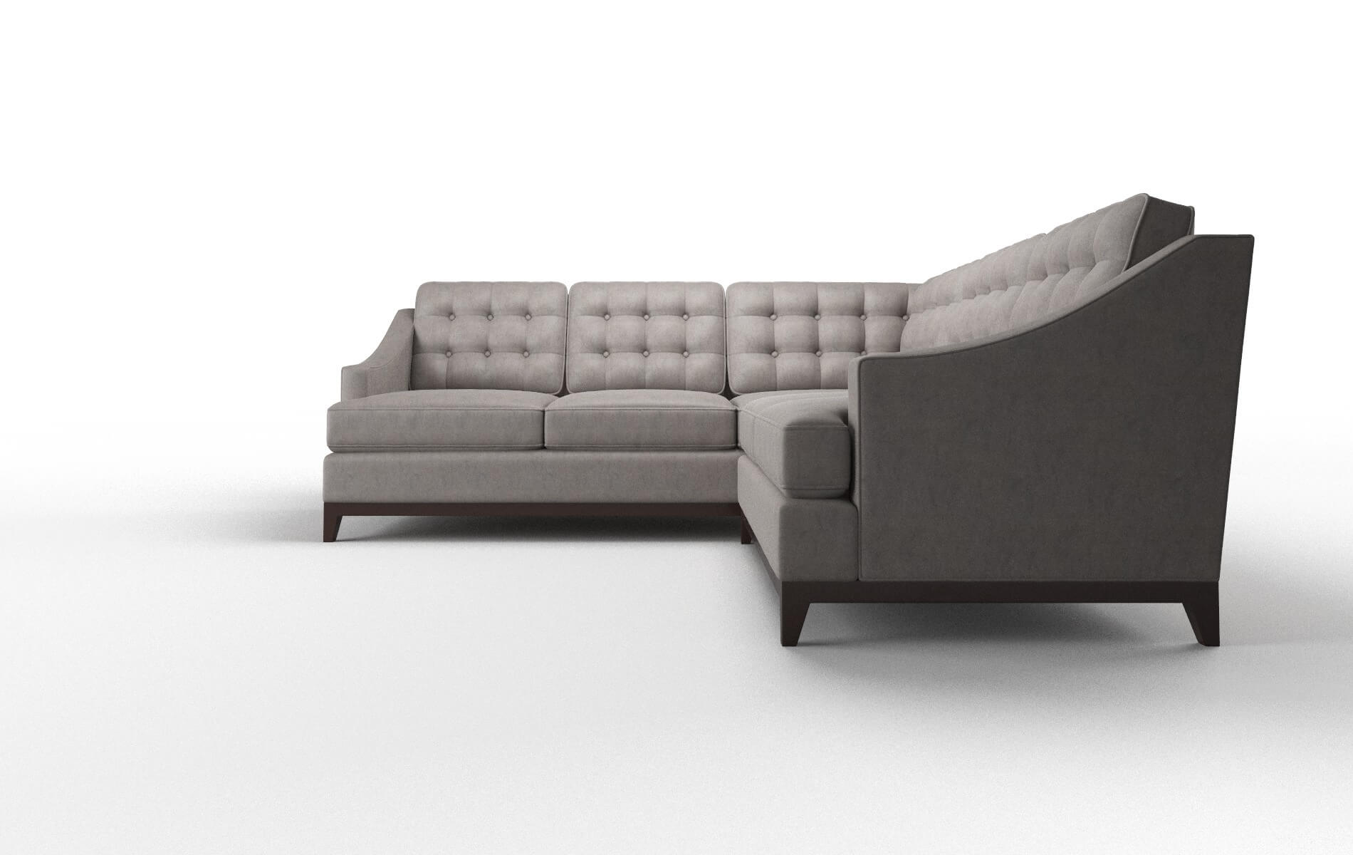 Geneva Suave Slate Sectional espresso legs 5