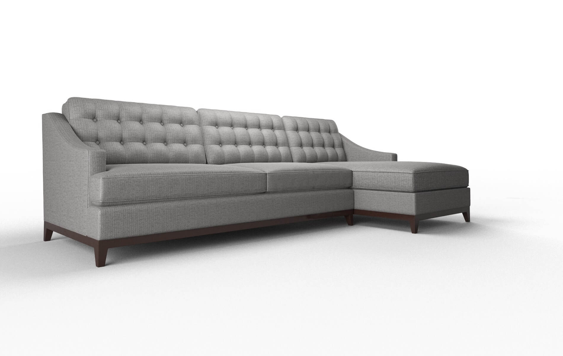 Geneva Terrain Oatmeal Panel espresso legs 2