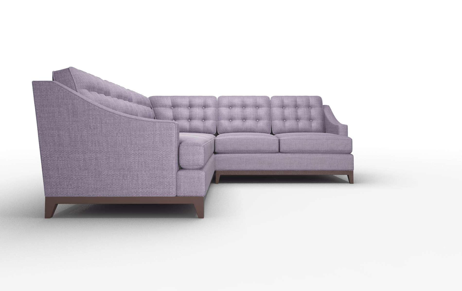 Geneva Tess Blackberry Sectional espresso legs 2