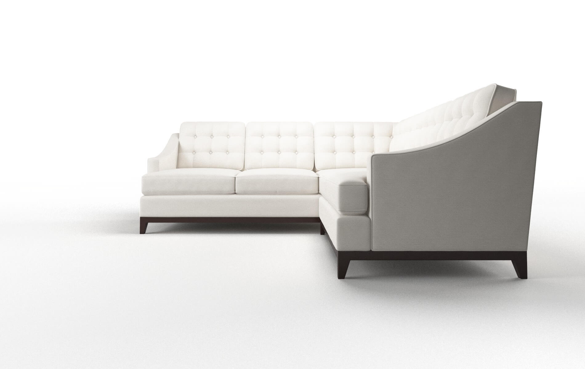 Geneva Venice Eggshell Sectional espresso legs 5