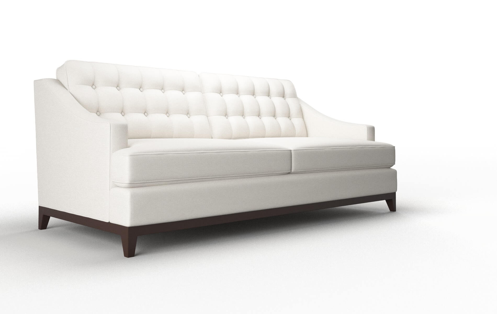 Geneva Venice Eggshell Sofa espresso legs 2
