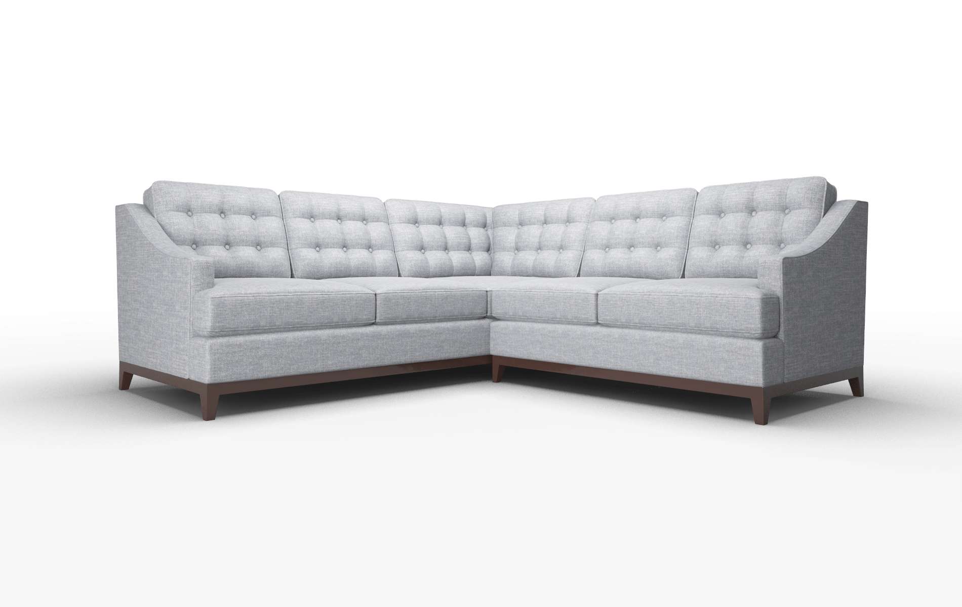 Geneva Venus Mist Sectional espresso legs 1