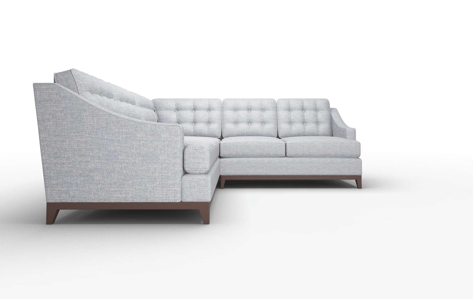 Geneva Venus Mist Sectional espresso legs 2