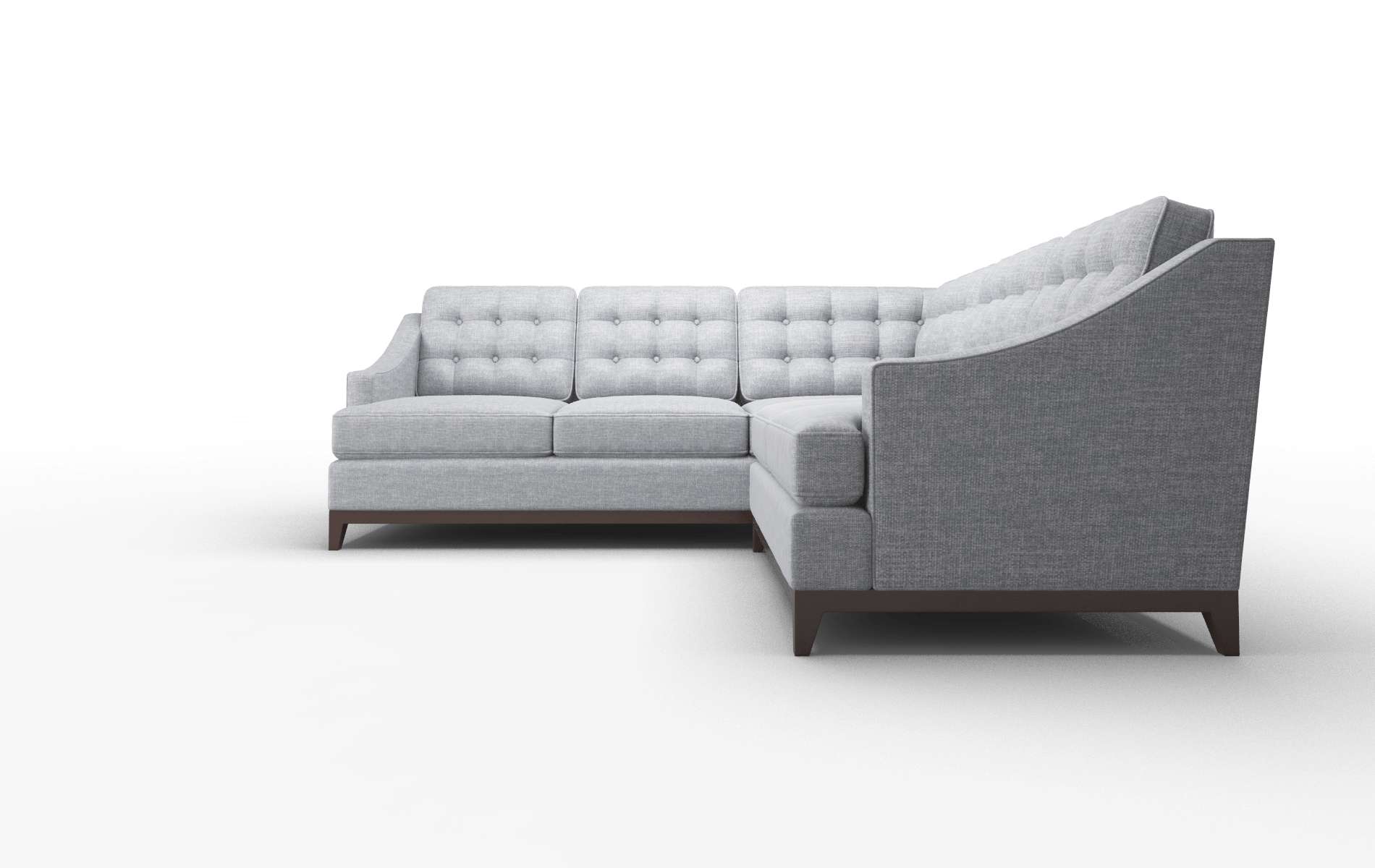 Geneva Venus Mist Sectional espresso legs 5