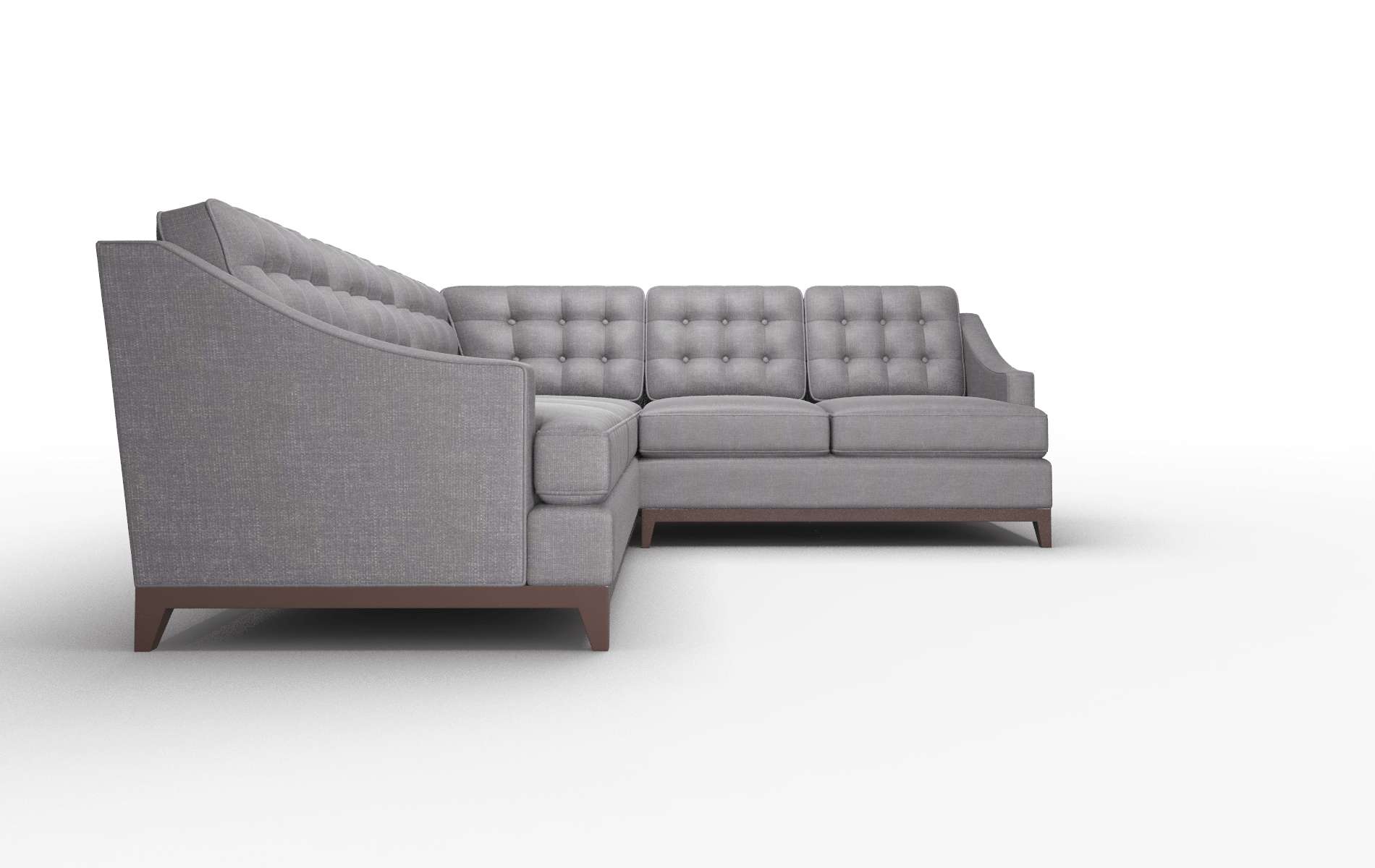 Geneva Venus Onyx Sectional espresso legs 2