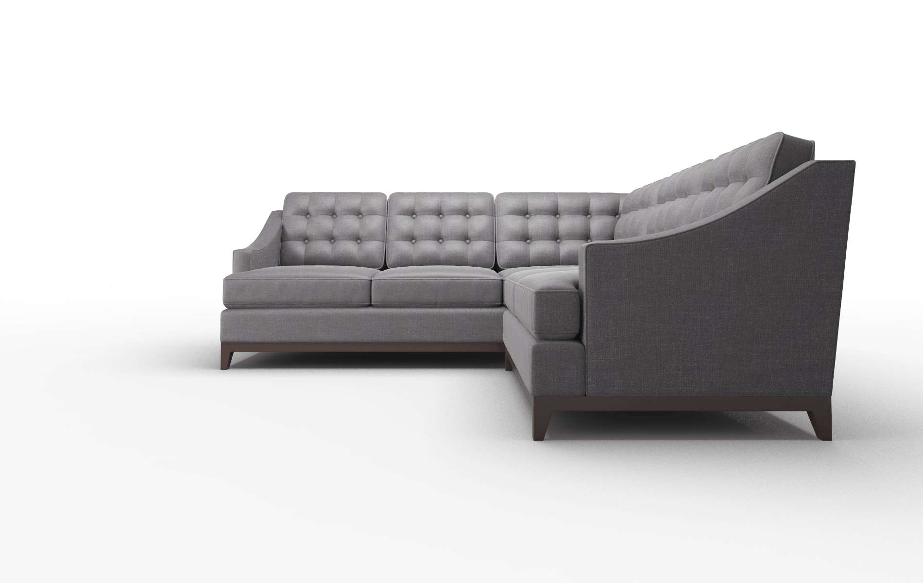 Geneva Venus Onyx Sectional espresso legs 5
