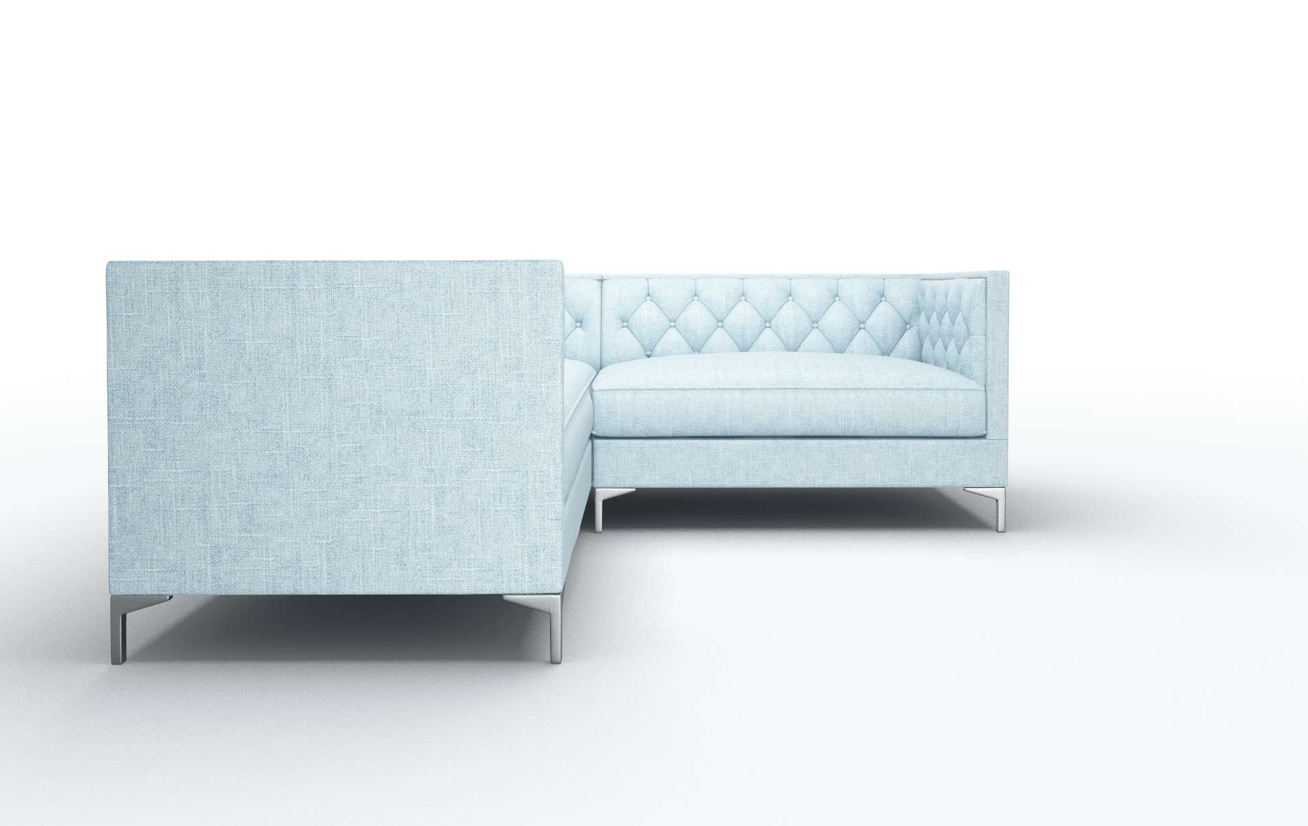 Gosford Atlas Turquoise Sectional metal legs 2