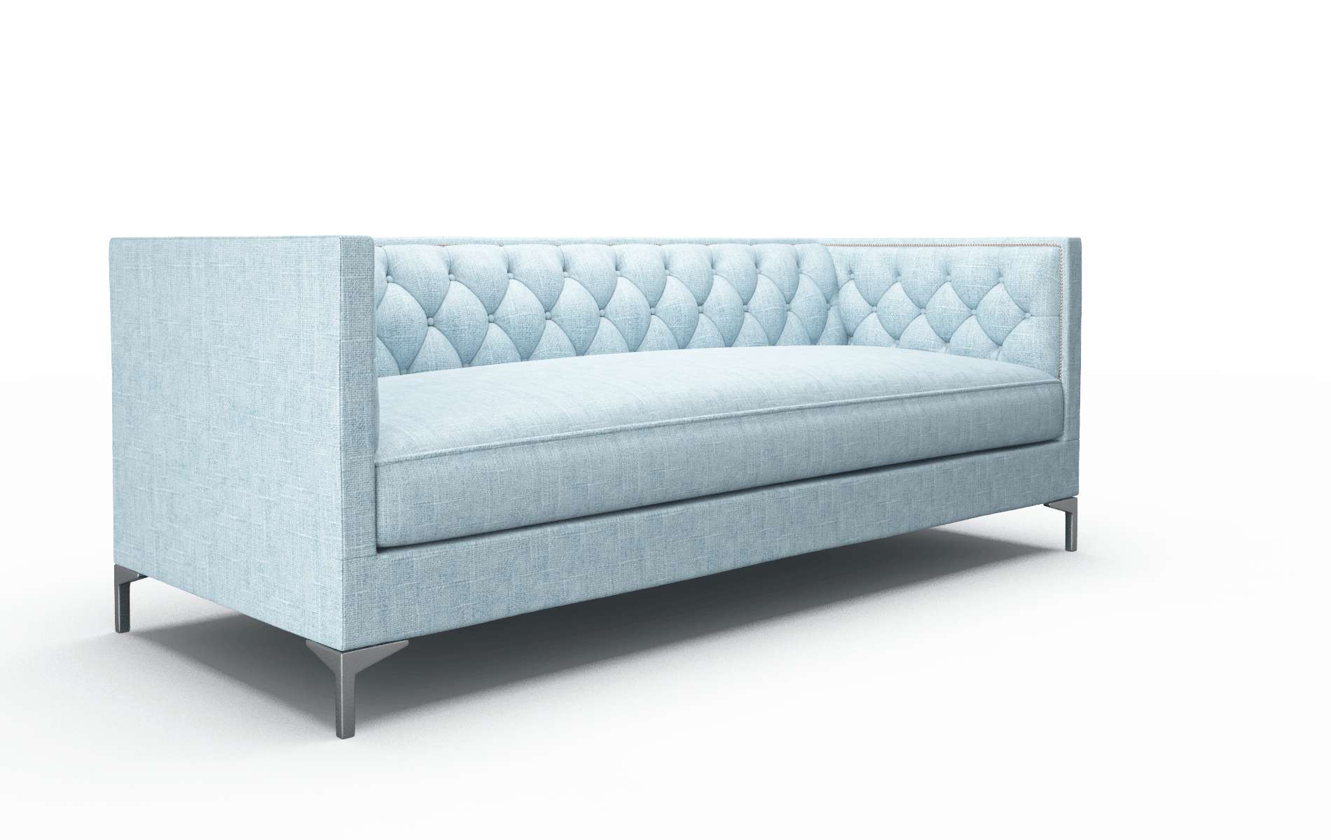 Gosford Atlas Turquoise Sofa metal legs 2
