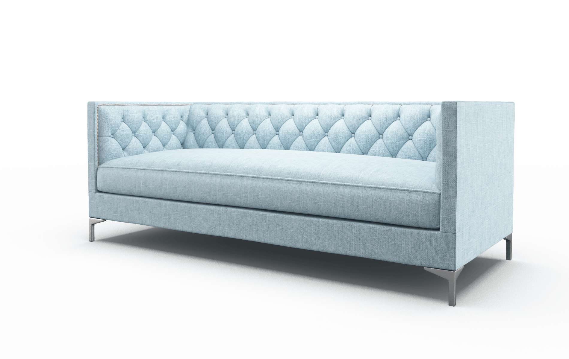 Gosford Atlas Turquoise Sofa metal legs 4
