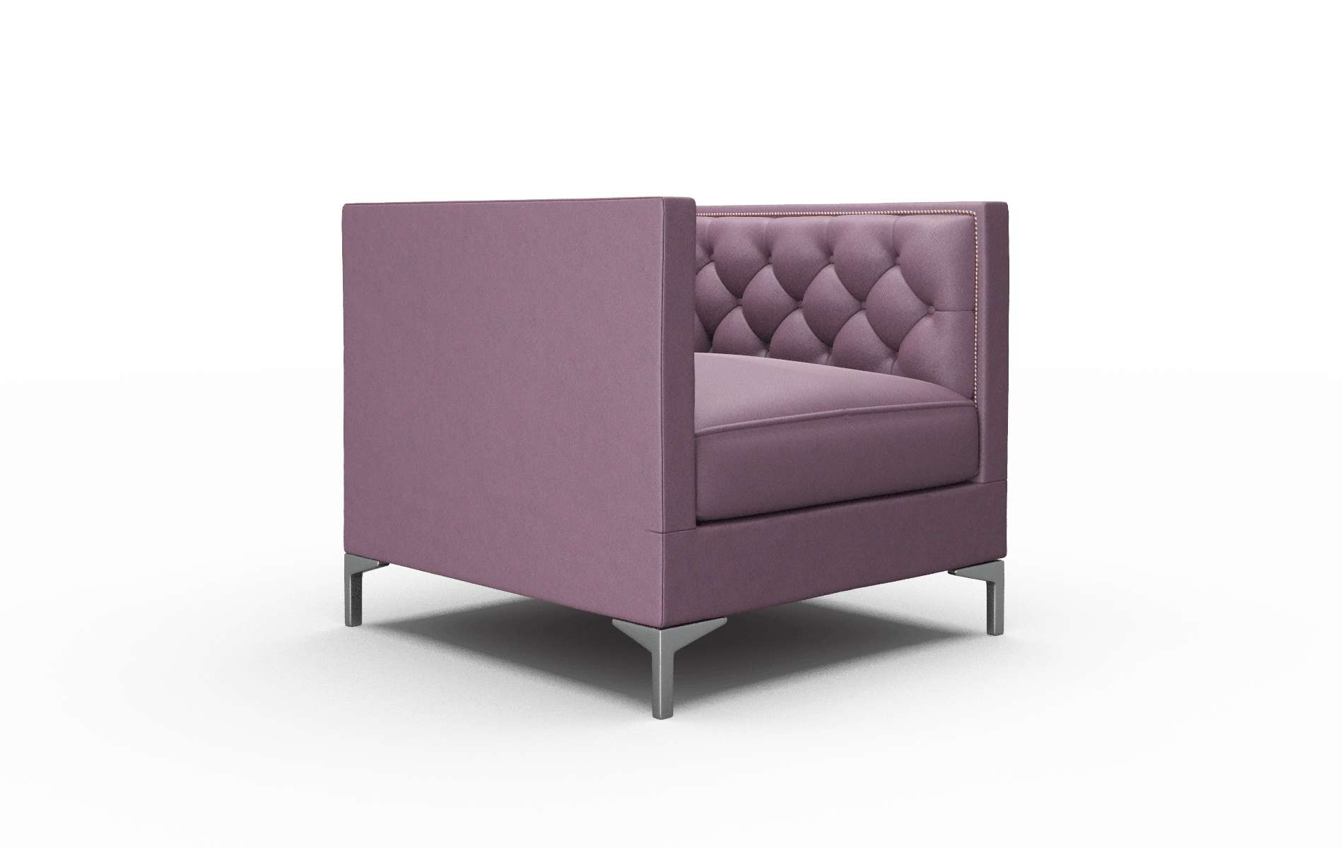 Gosford Bella Aubergine Chair metal legs 2