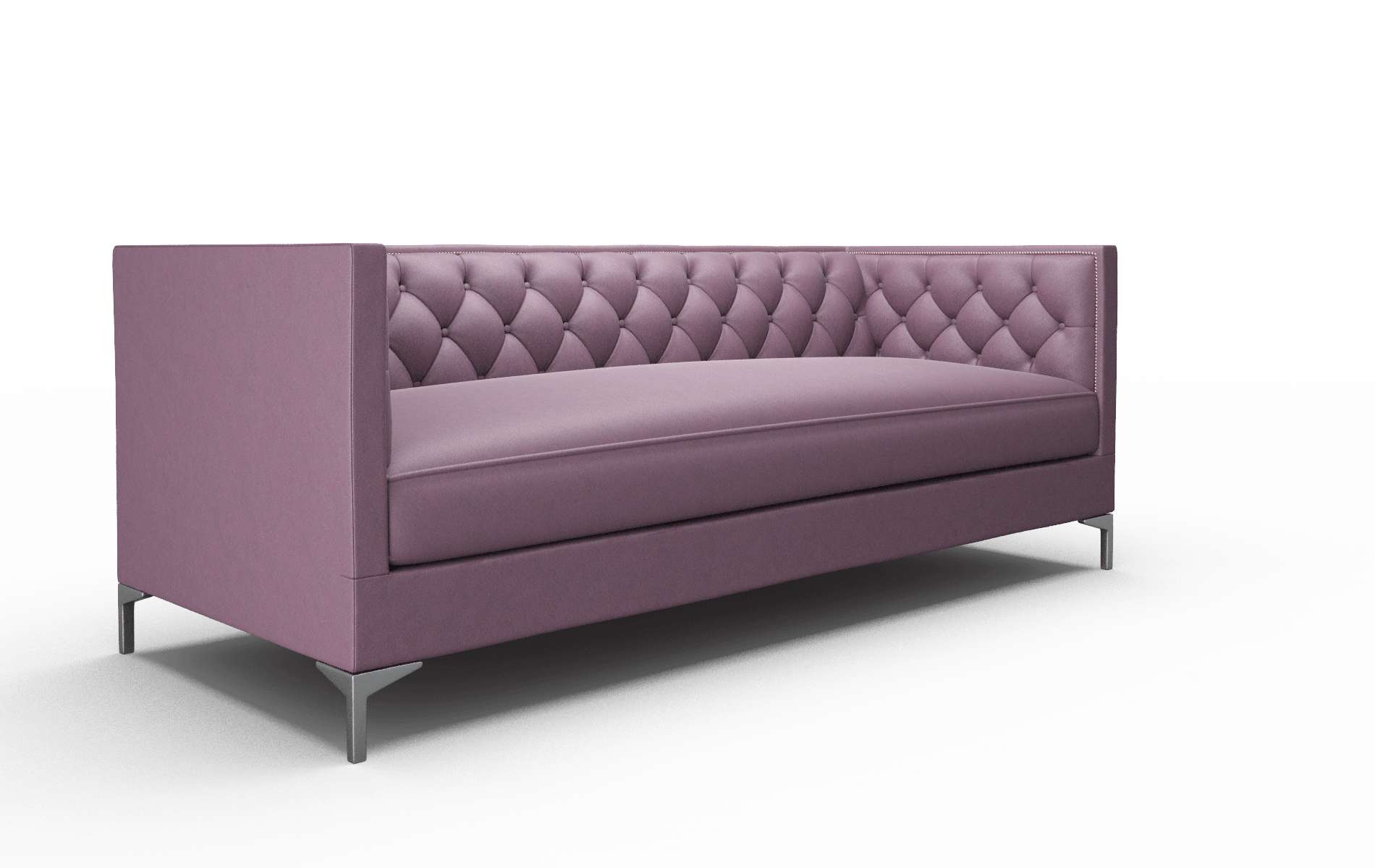 Gosford Bella Aubergine Sofa metal legs 2