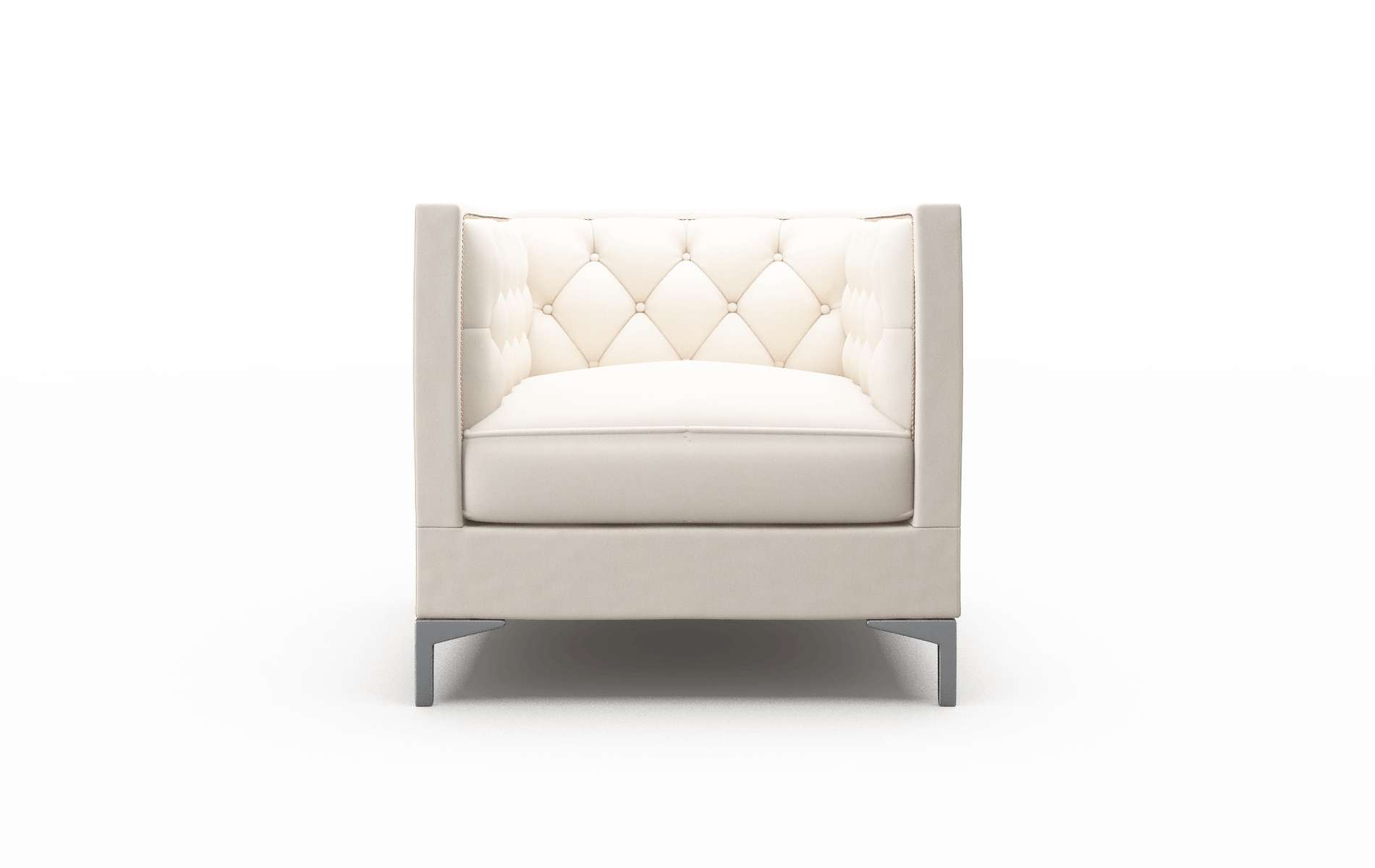 Gosford Blanche milky Chair Metal Legs  1