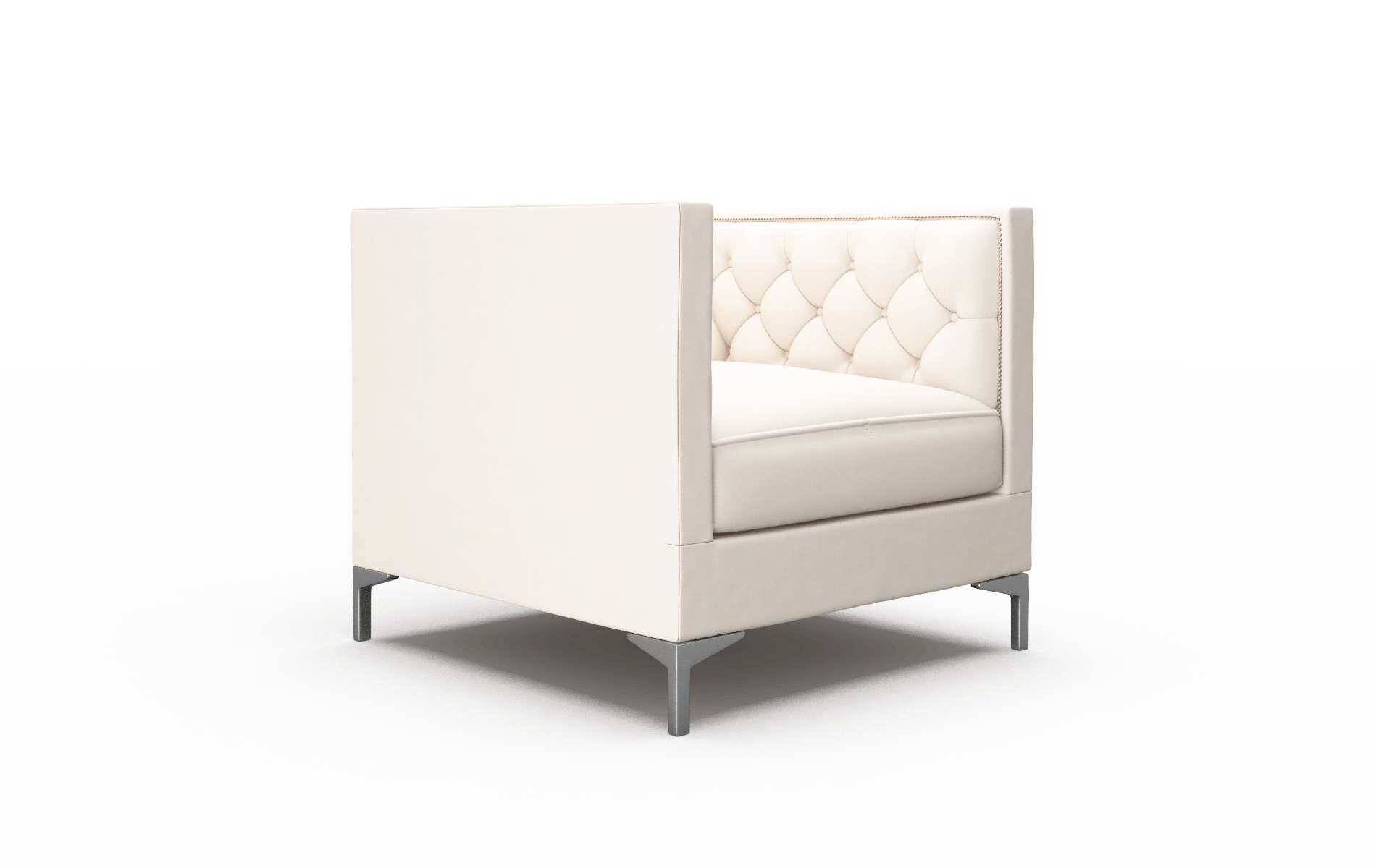 Gosford Blanche Milky Chair metal legs 2